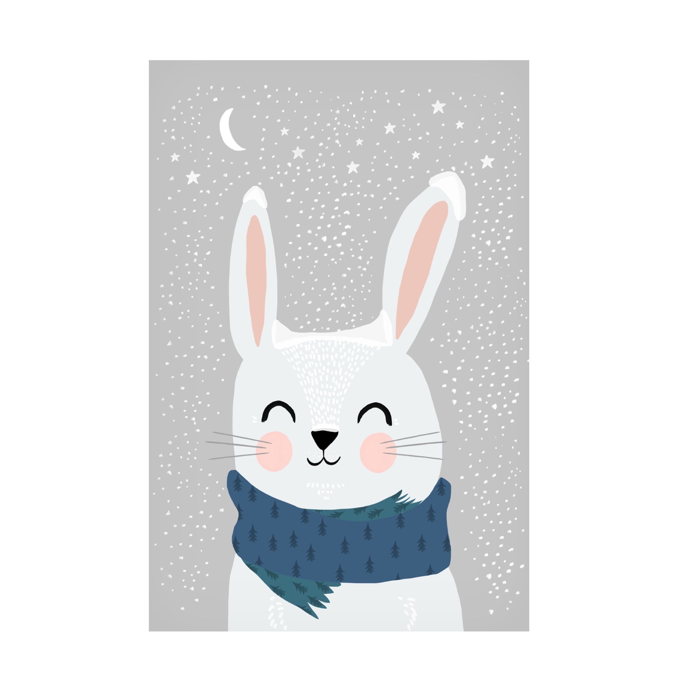 Canvas Wall Art - Treechild 'Snow Bunny' Wall Art for Living Room, Bedroom, or Office D?cor by Trademark Fine Art - 22 x 32 Inches