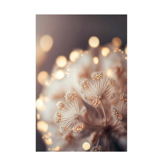 Canvas Wall Art - Treechild 'Sparkling Flowers' Wall Art for Living Room, Bedroom, or Office D?cor by Trademark Fine Art - 16 x 24 Inches