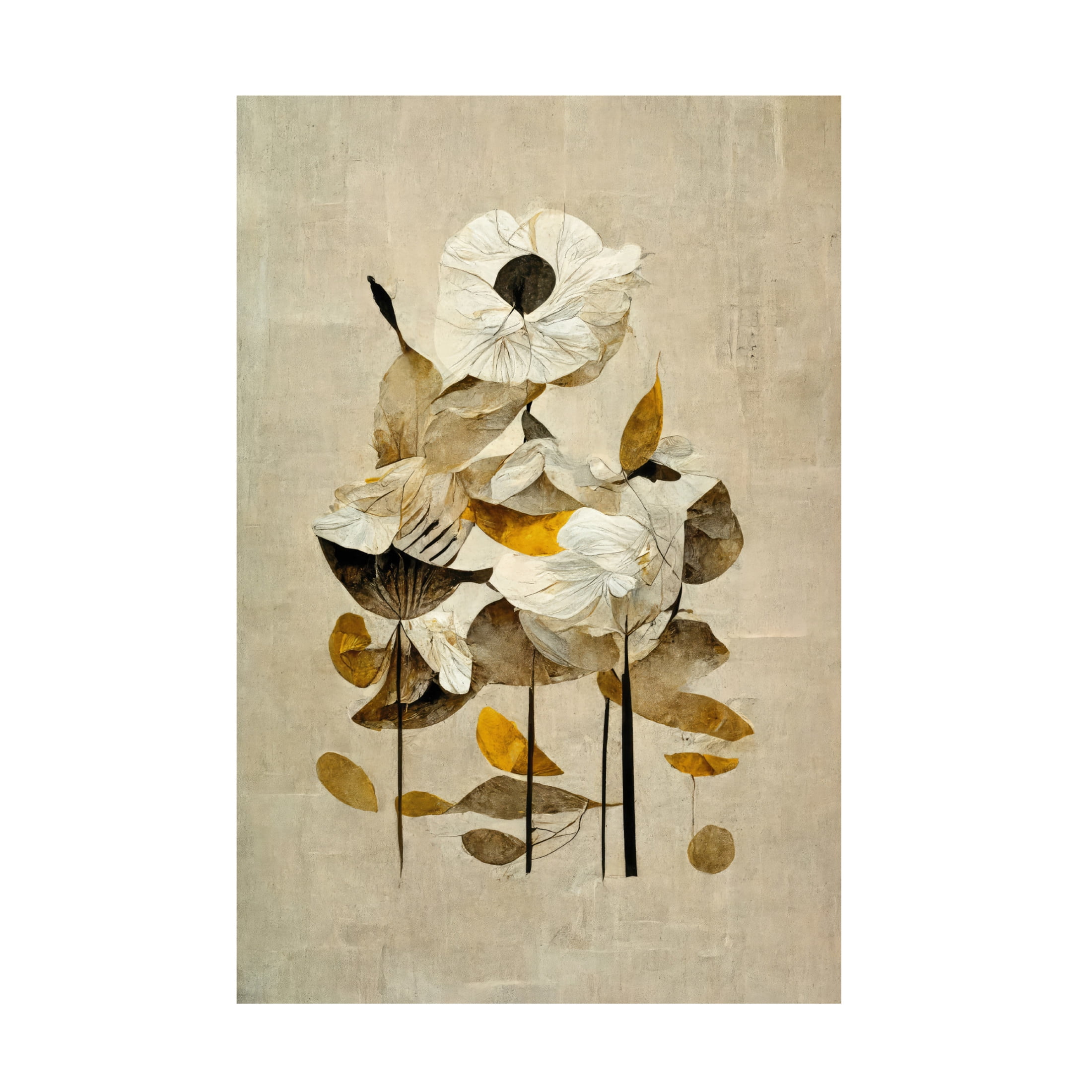 Canvas Wall Art - Treechild 'Sunbathing Flower' Wall Art for Living Room, Bedroom, or Office D?cor by Trademark Fine Art - 30 x 47 Inches