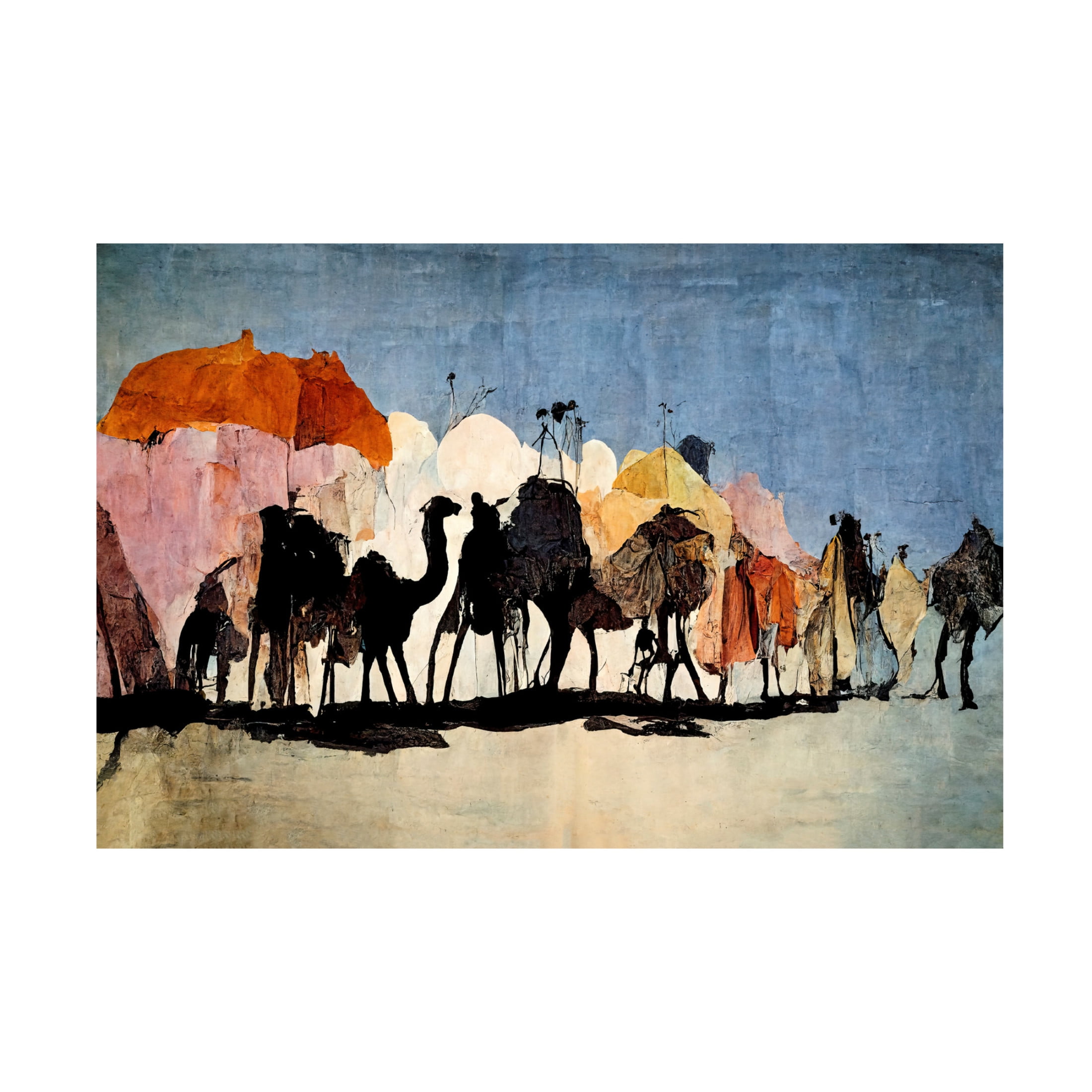 Canvas Wall Art - Treechild 'The Caravan' Wall Art for Living Room, Bedroom, or Office D?cor by Trademark Fine Art - 19 x 12 Inches