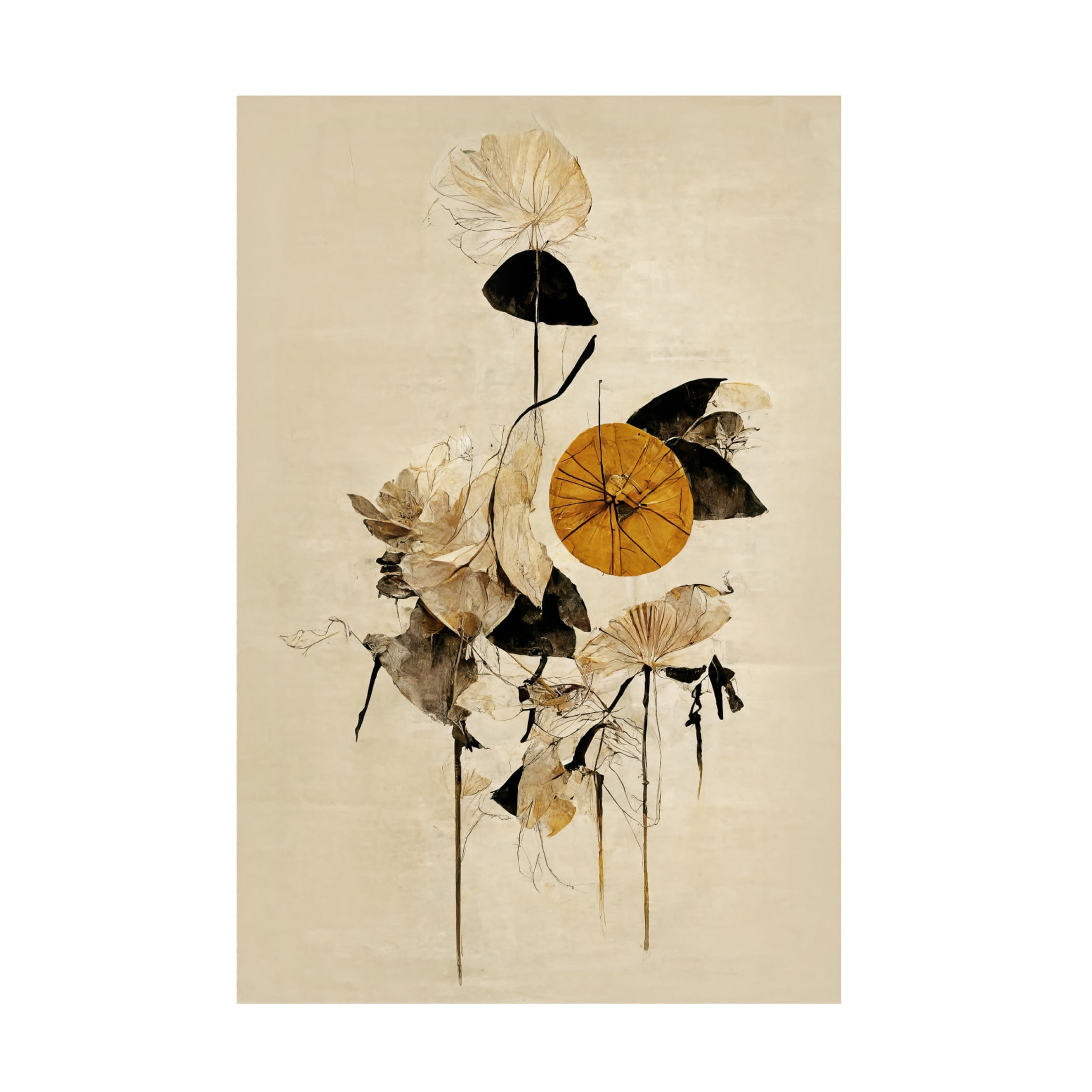 Canvas Wall Art - Treechild 'The Golden Wheel' Wall Art for Living Room, Bedroom, or Office D?cor by Trademark Fine Art - 22 x 32 Inches