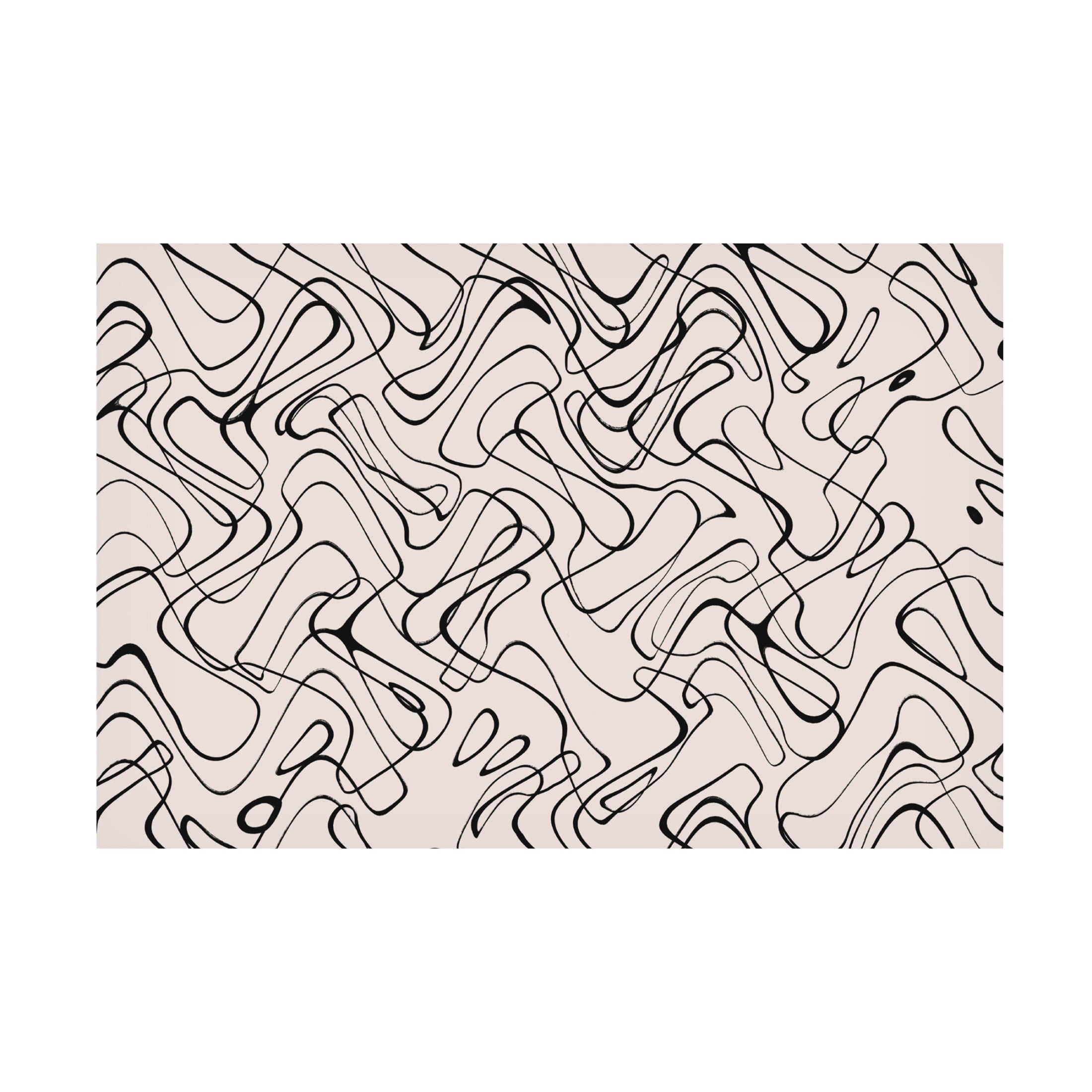 Canvas Wall Art - Treechild 'Thin Shakey Lines Square' Wall Art for Living Room, Bedroom, or Office D?cor by Trademark Fine Art - 24 x 16 Inches