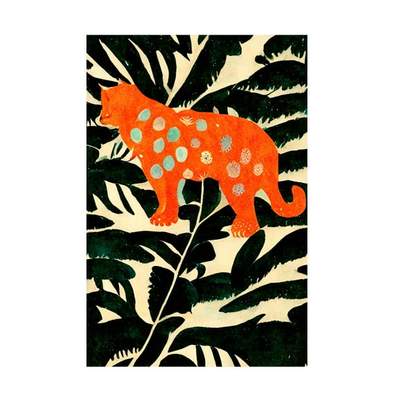 Canvas Wall Art - Treechild 'Tiger In The Jungle' Wall Art for Living Room, Bedroom, or Office D?cor by Trademark Fine Art - 12 x 19 Inches