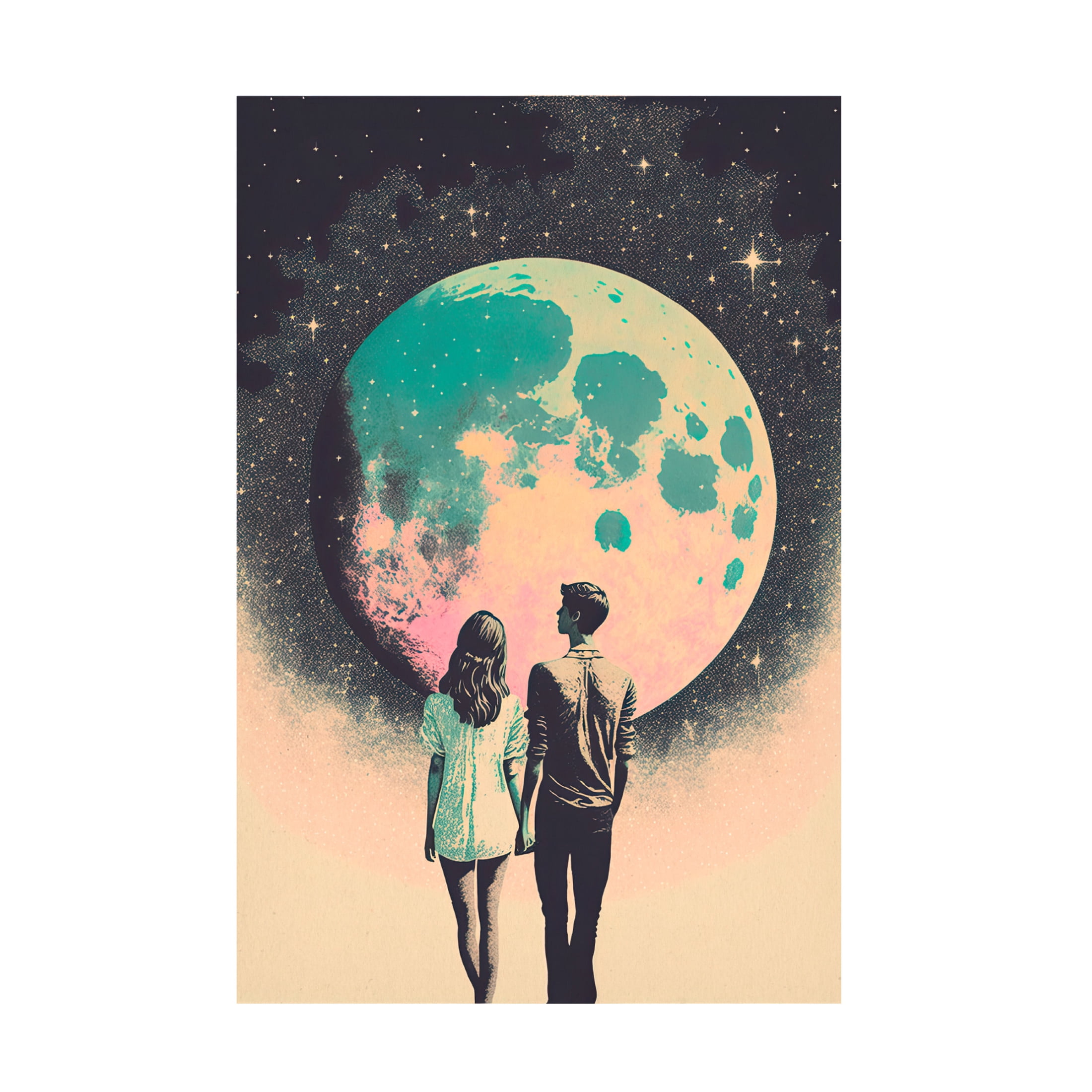 Canvas Wall Art - Treechild 'To The Moon And Back' Wall Art for Living Room, Bedroom, or Office D?cor by Trademark Fine Art - 22 x 32 Inches