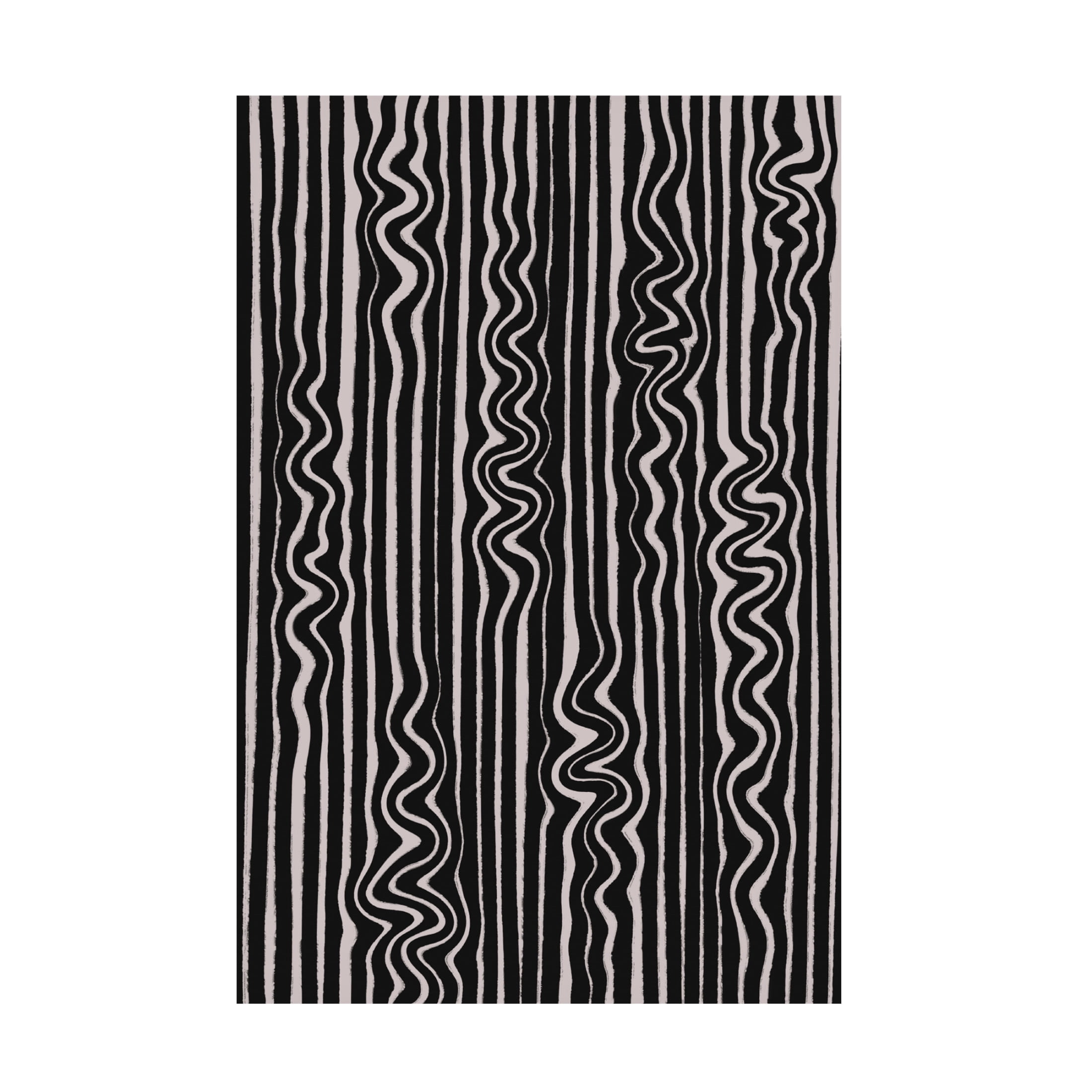 Canvas Wall Art - Treechild 'Waves in Stripes Pattern' Wall Art for Living Room, Bedroom, or Office D?cor by Trademark Fine Art - 12 x 19 Inches
