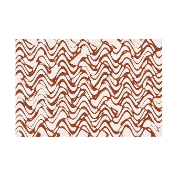 Canvas Wall Art - Treechild 'Wavey Beige Pattern Square' Wall Art for Living Room, Bedroom, or Office D?cor by Trademark Fine Art - 19 x 12 Inches