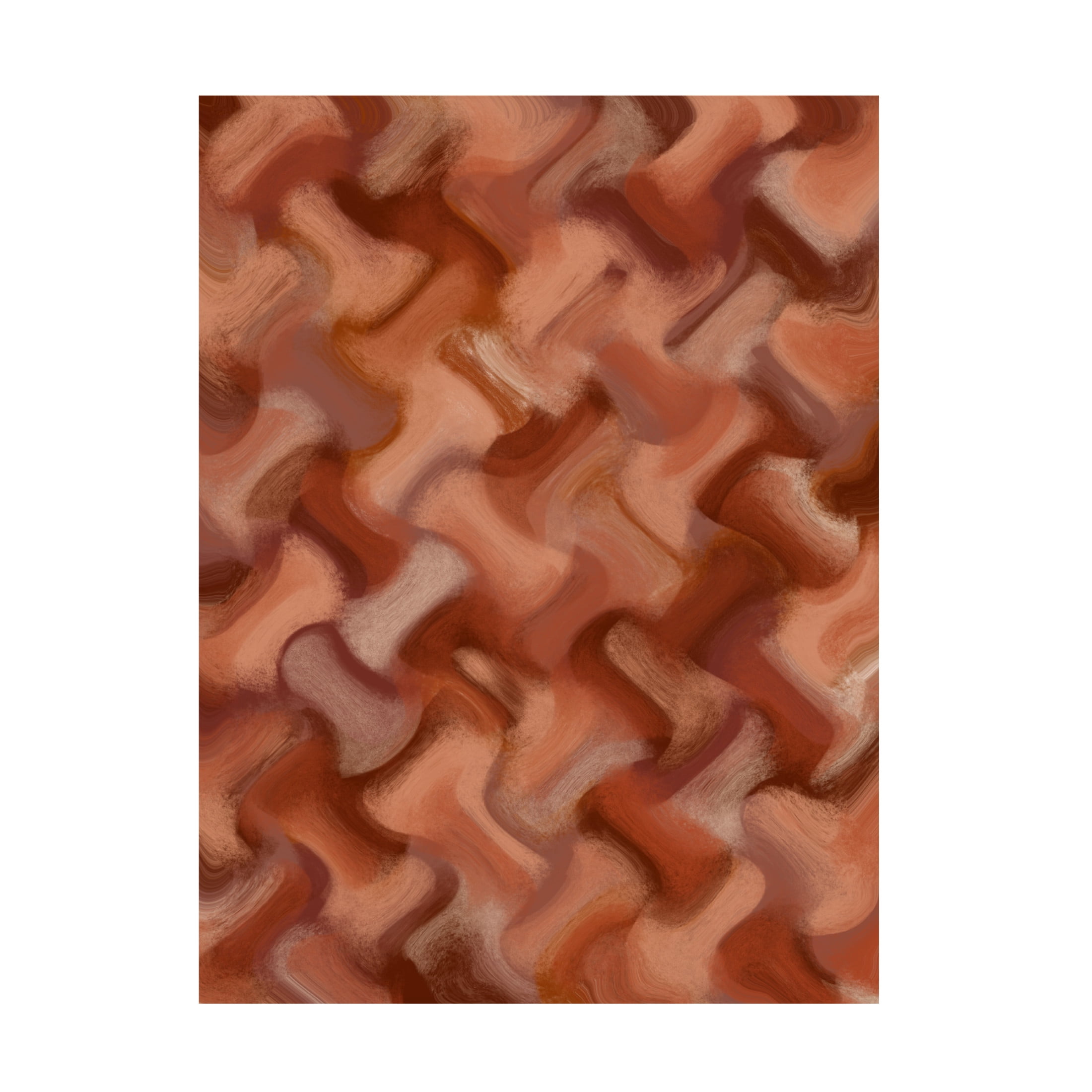 Canvas Wall Art - Treechild 'Wavey Brown Brush Strokes' Wall Art for Living Room, Bedroom, or Office D?cor by Trademark Fine Art - 24 x 32 Inches