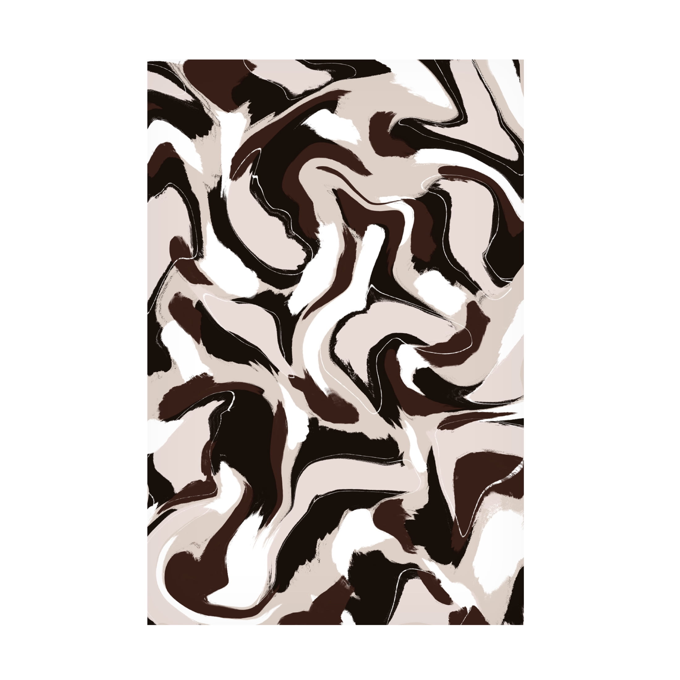 Canvas Wall Art - Treechild 'White Beige Brown Pattern' Wall Art for Living Room, Bedroom, or Office D?cor by Trademark Fine Art - 16 x 24 Inches