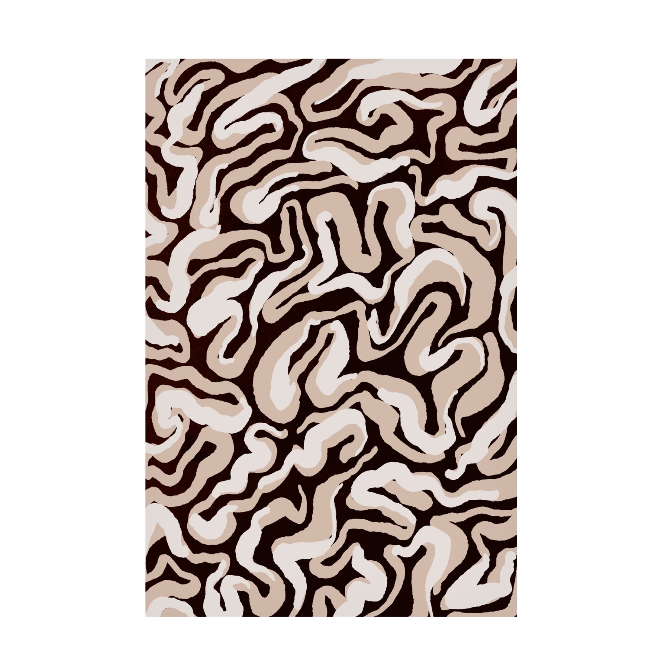 Canvas Wall Art - Treechild 'White Beige Pattern' Wall Art for Living Room, Bedroom, or Office D?cor by Trademark Fine Art - 16 x 24 Inches
