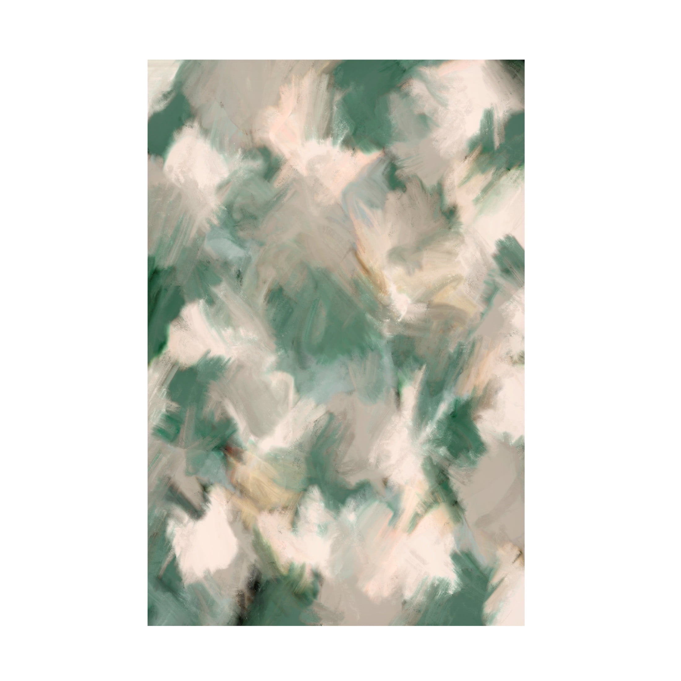 Canvas Wall Art - Treechild 'Wiped Jungle Pattern' Wall Art for Living Room, Bedroom, or Office Décor by Trademark Fine Art - 12 x 19 Inches