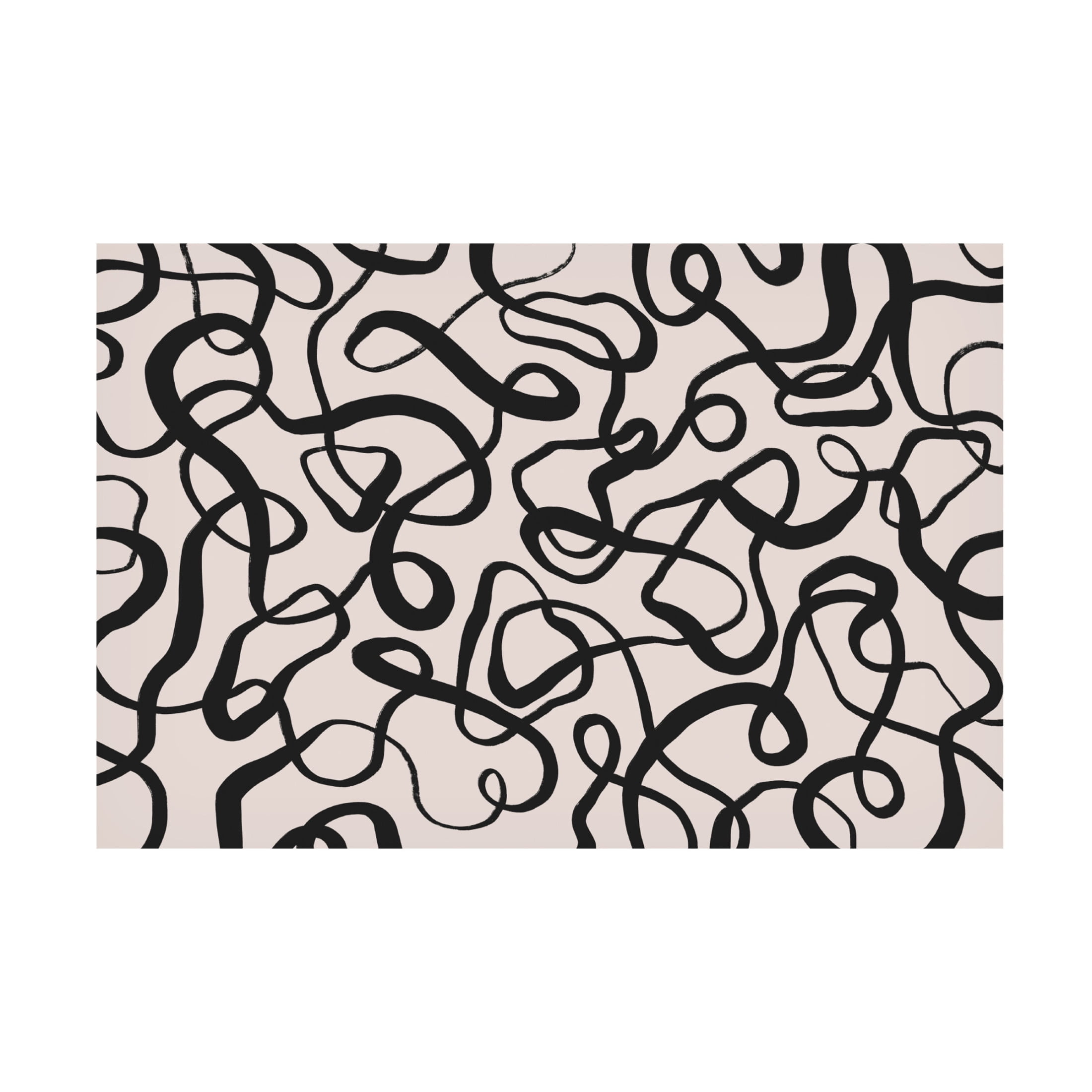 Canvas Wall Art - Treechild 'Wriggled Lines Square' Wall Art for Living Room, Bedroom, or Office D?cor by Trademark Fine Art - 19 x 12 Inches