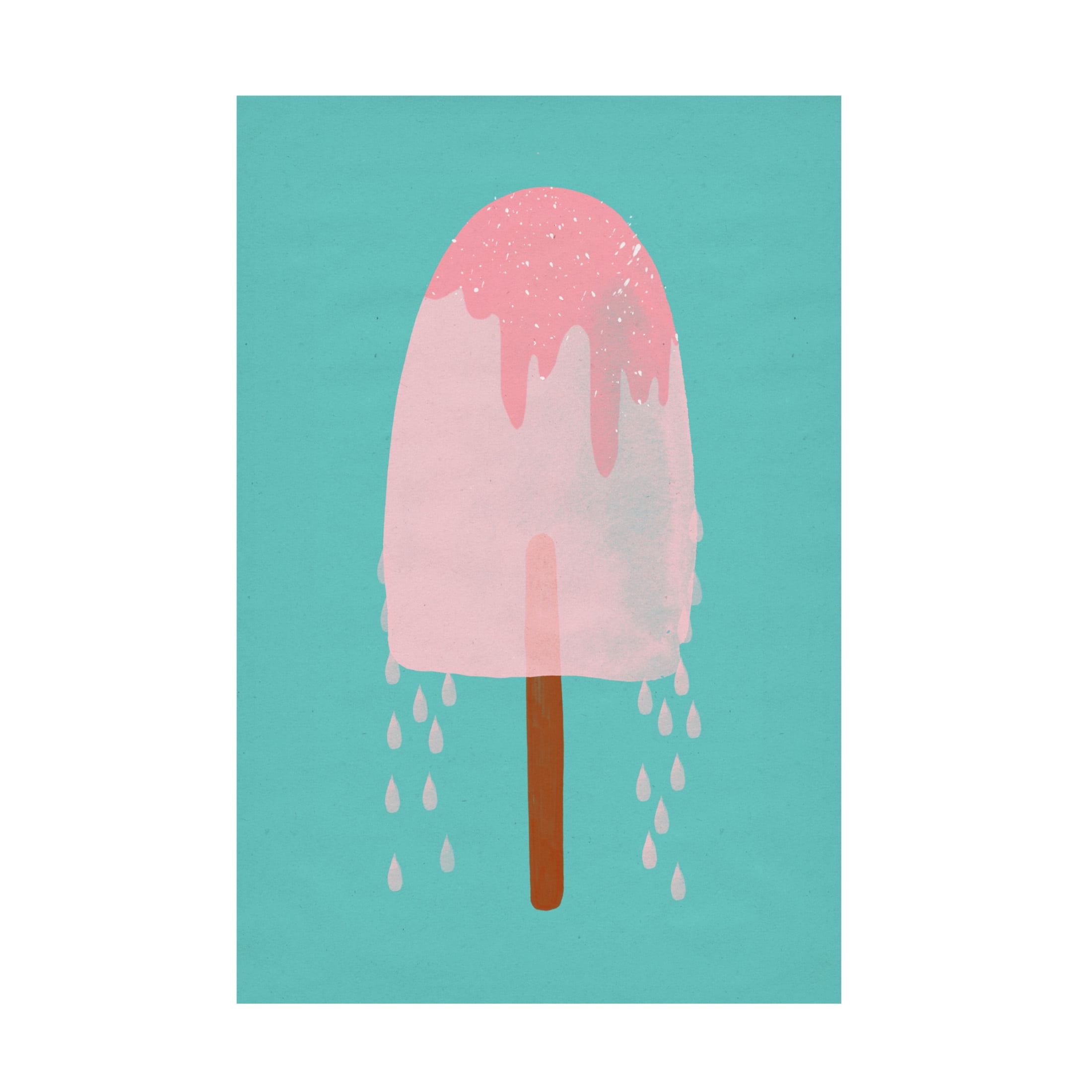 Canvas Wall Art - Treechild 'Yummy Ice Cream' Wall Art for Living Room, Bedroom, or Office D?cor by Trademark Fine Art - 16 x 24 Inches