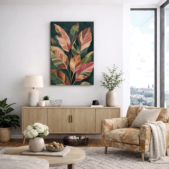 Canvas Wall Art Tropical Leaves Botanical Print for Living Room Decoration - 12x18