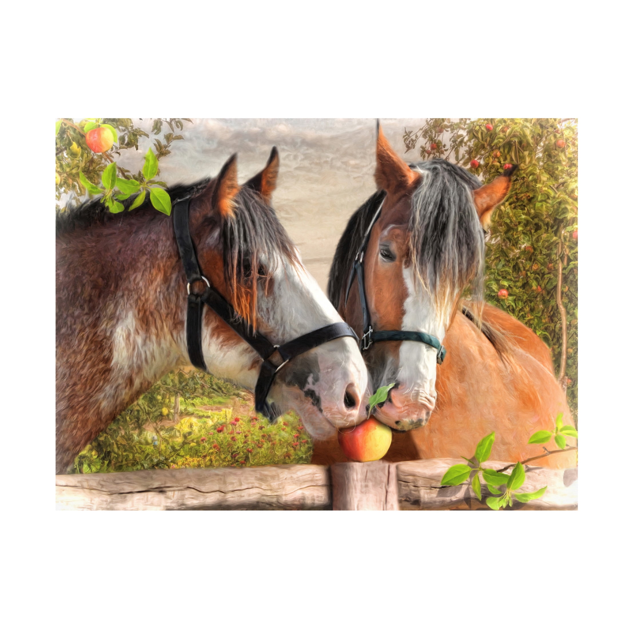 Canvas Wall Art - Trudi Simmonds 'An Apple A Day' Wall Art for Living Room, Bedroom, or Office Décor by Trademark Fine Art - 47 x 35 Inches