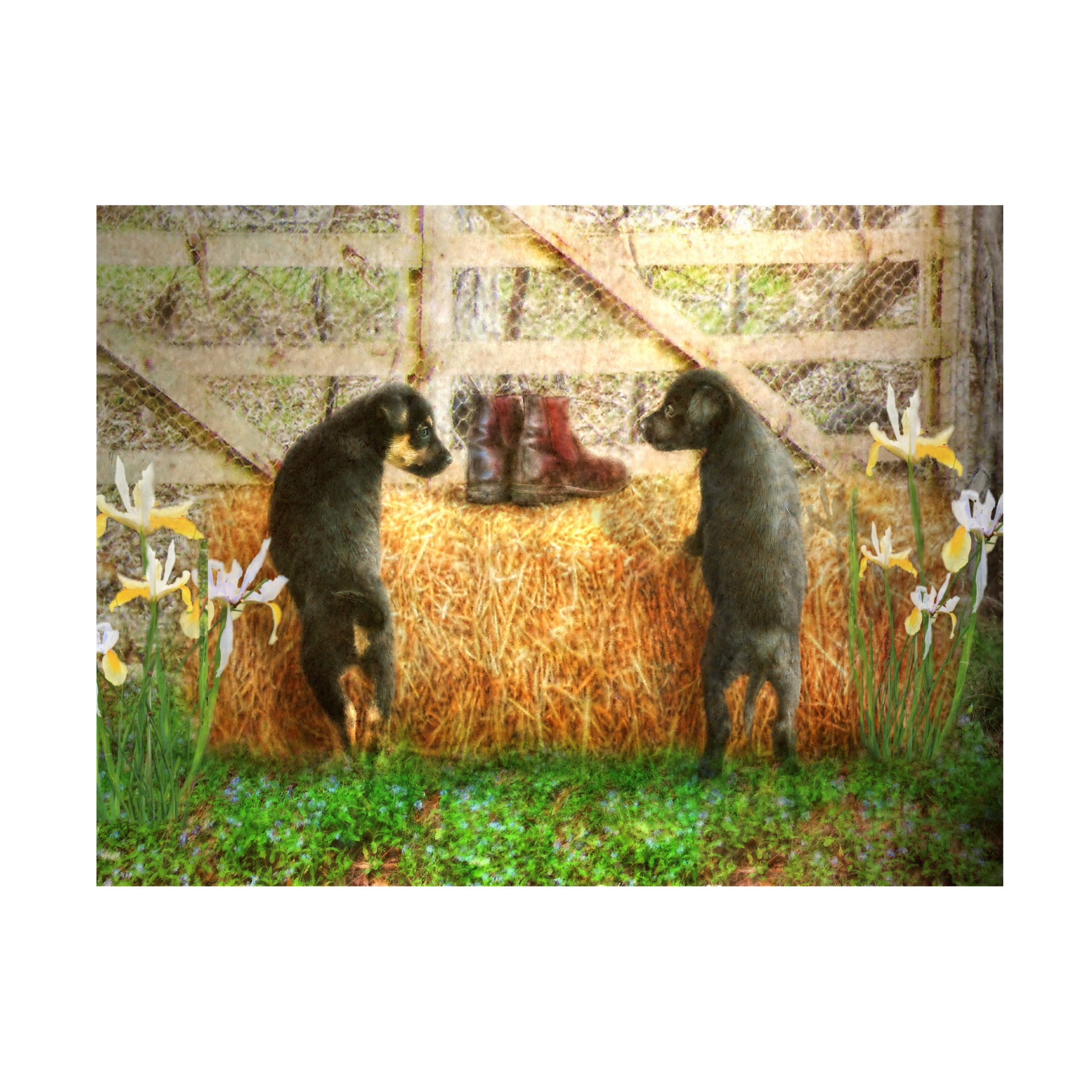 Canvas Wall Art - Trudi Simmonds 'Lead Me Not Into Temptation' Wall Art for Living Room, Bedroom, or Office Décor by Trademark Fine Art - 19 x 14 Inches