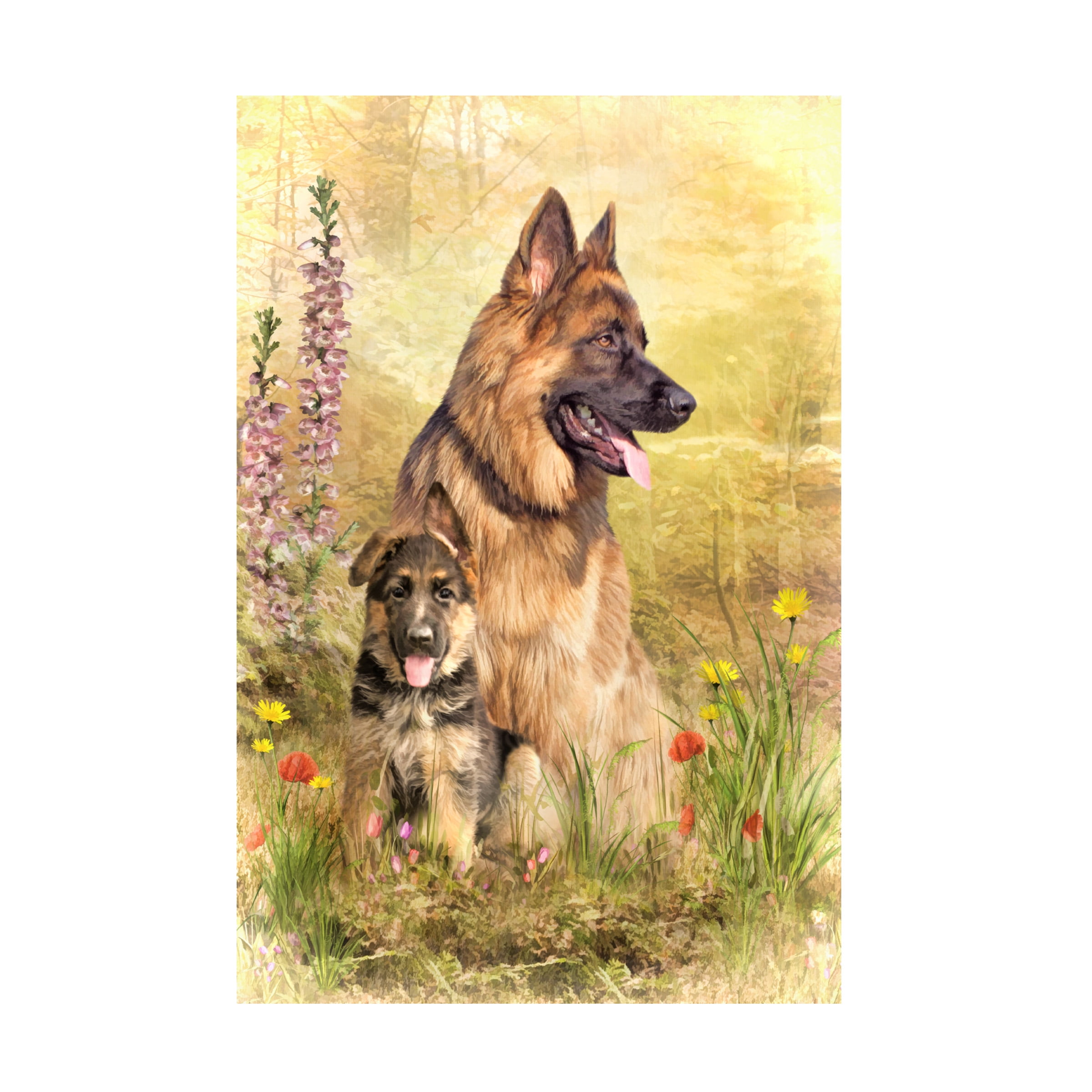 Canvas Wall Art - Trudi Simmonds 'Little Buddy' Wall Art for Living Room, Bedroom, or Office Décor by Trademark Fine Art - 12 x 19 Inches