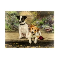 Canvas Wall Art - Trudi Simmonds 'Scruffy and Slim' Wall Art for Living Room, Bedroom, or Office Décor by Trademark Fine Art - 19 x 14 Inches