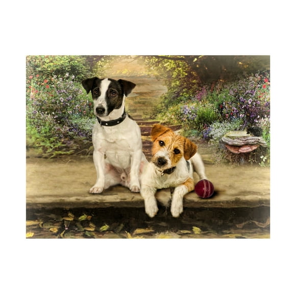 Canvas Wall Art - Trudi Simmonds 'Scruffy and Slim' Wall Art for Living Room, Bedroom, or Office Décor by Trademark Fine Art - 19 x 14 Inches
