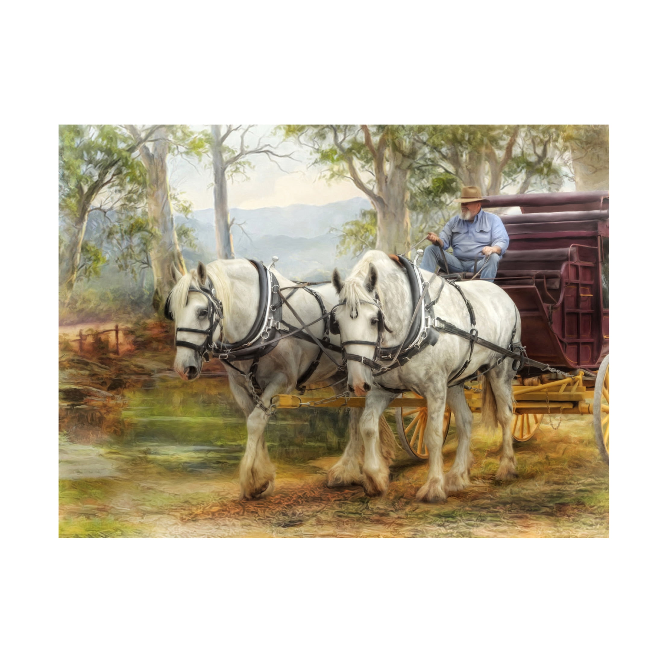 Canvas Wall Art - Trudi Simmonds 'Shire Stroll' Wall Art for Living Room, Bedroom, or Office Décor by Trademark Fine Art - 24 x 18 Inches