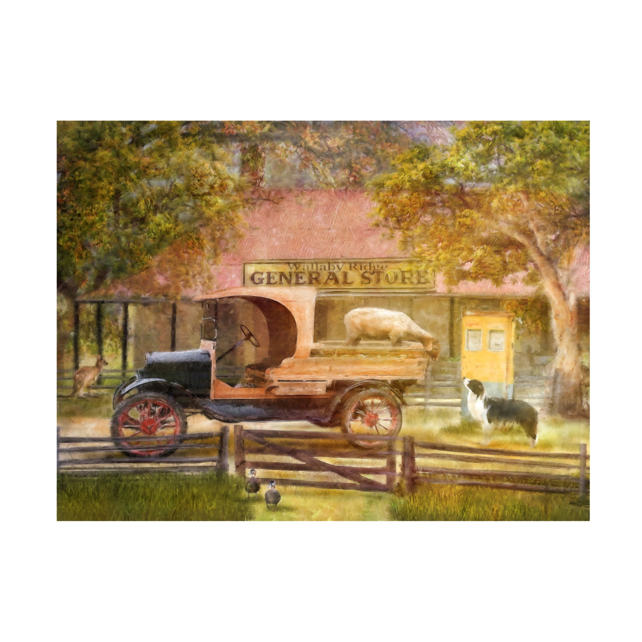 Canvas Wall Art - Trudi Simmonds 'Stay Right There' Wall Art for Living Room, Bedroom, or Office Décor by Trademark Fine Art - 47 x 35 Inches