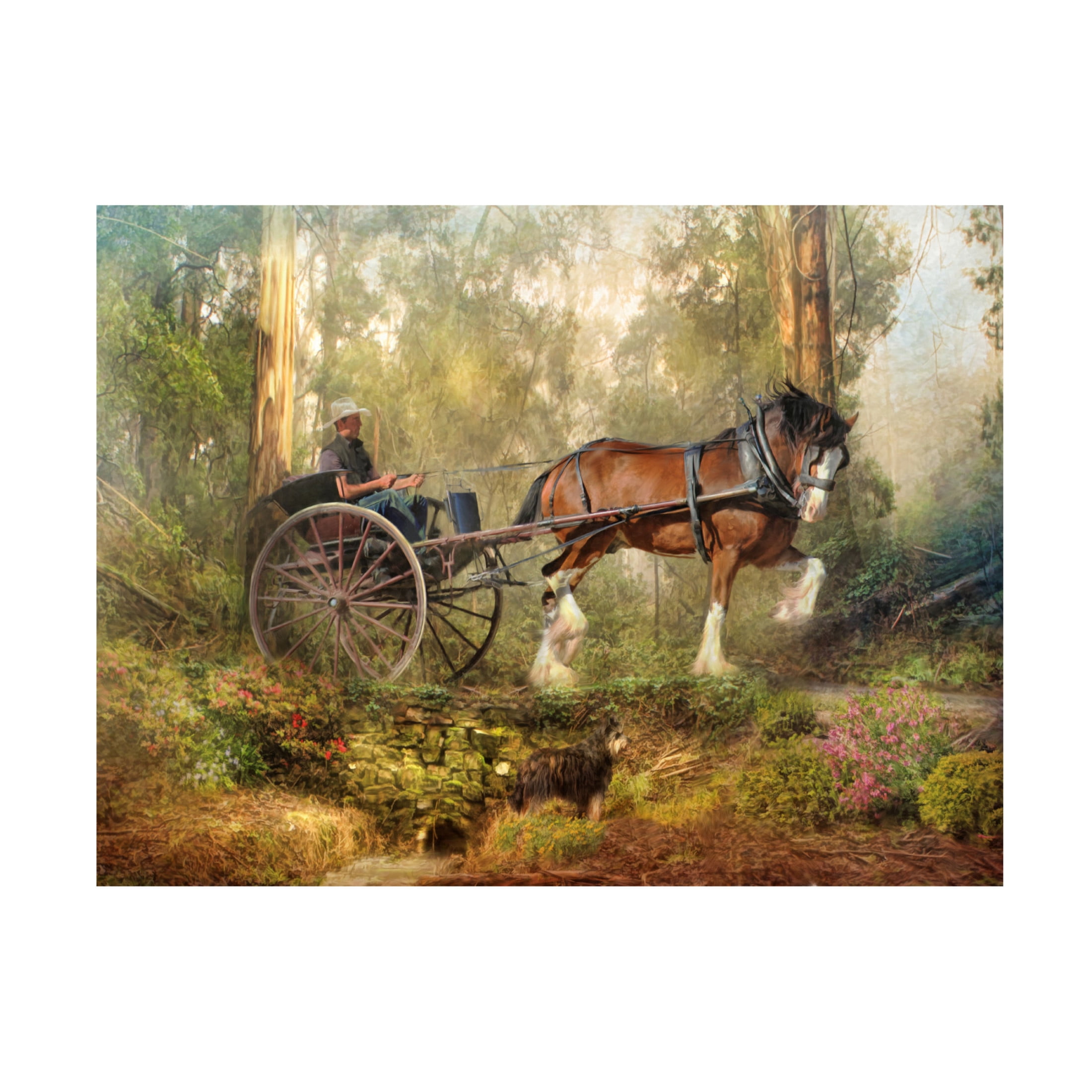 Canvas Wall Art - Trudi Simmonds 'Stepping Out' Wall Art for Living Room, Bedroom, or Office Décor by Trademark Fine Art - 19 x 14 Inches
