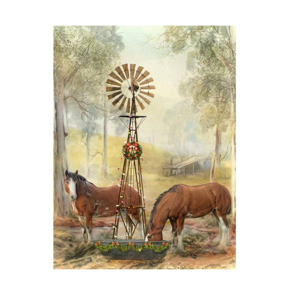 Canvas Wall Art - Trudi Simmonds 'The Christmas Star 2' Wall Art for Living Room, Bedroom, or Office Décor by Trademark Fine Art - 14 x 19 Inches