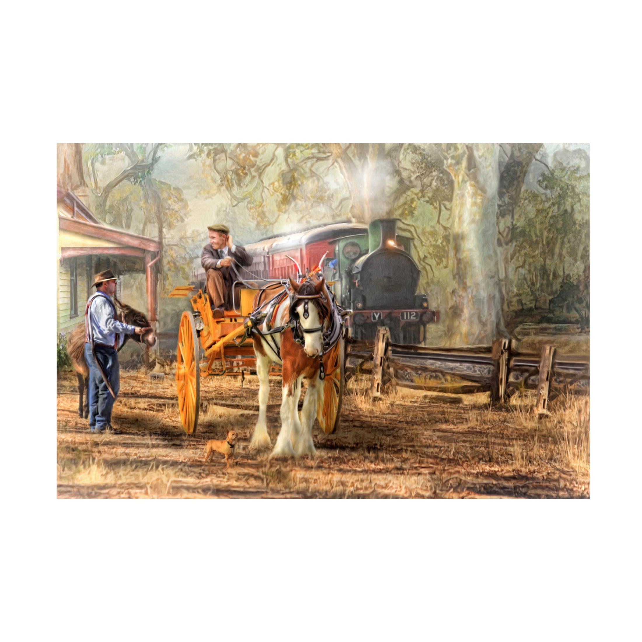 Canvas Wall Art - Trudi Simmonds 'The Four O'Clock' Wall Art for Living Room, Bedroom, or Office Décor by Trademark Fine Art - 24 x 16 Inches