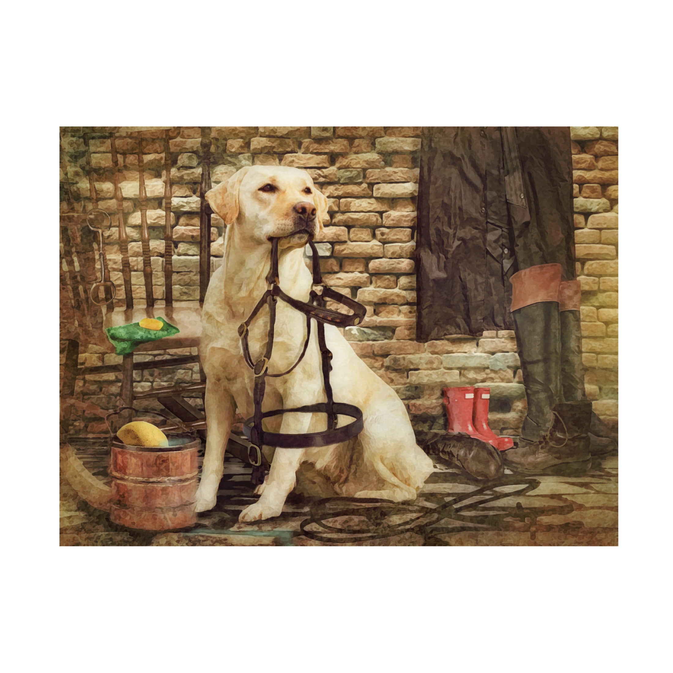 Canvas Wall Art - Trudi Simmonds 'The Tack Room' Wall Art for Living Room, Bedroom, or Office Décor by Trademark Fine Art - 47 x 35 Inches