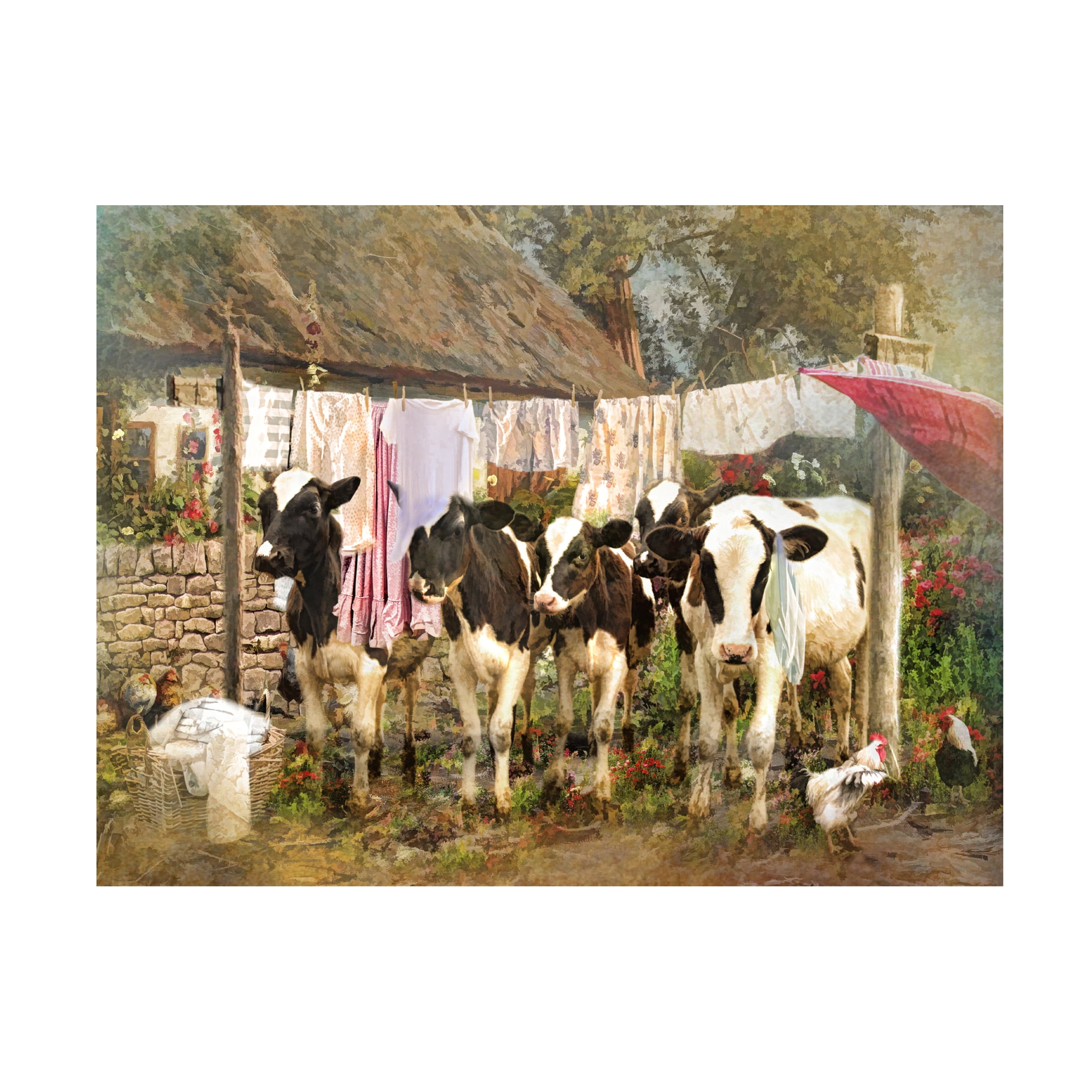 Canvas Wall Art - Trudi Simmonds 'Wash Day Chaos' Wall Art for Living Room, Bedroom, or Office DÃ©cor by Trademark Fine Art - 32 x 24 Inches