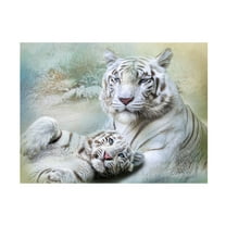 Canvas Wall Art - Trudi Simmonds 'White Tiger' Wall Art for Living Room, Bedroom, or Office Décor by Trademark Fine Art - 19 x 14 Inches