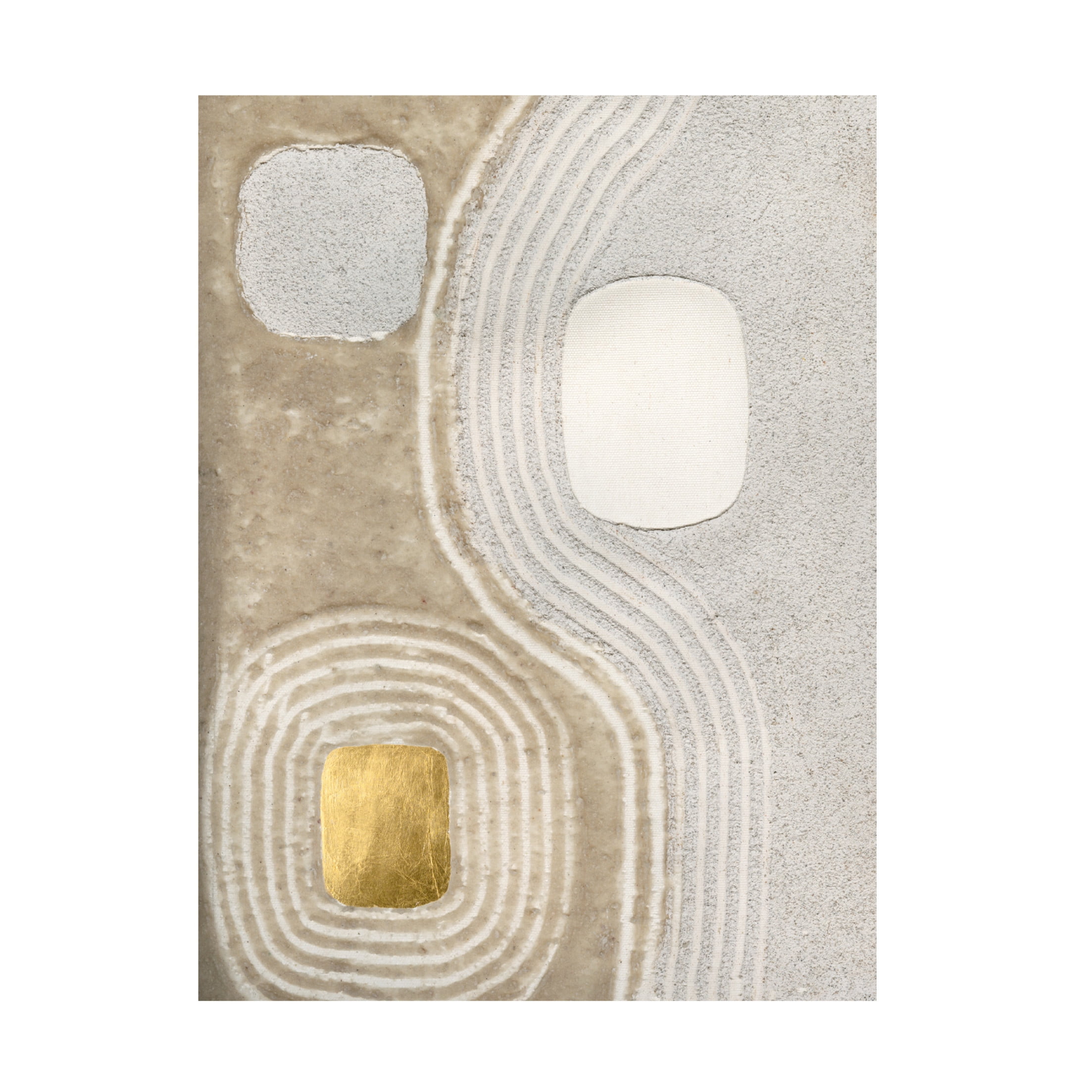 Canvas Wall Art - Vanna Lam 'Golden Ishi I' Wall Art for Living Room, Bedroom, or Office Décor by Trademark Fine Art - 24 x 32 Inches