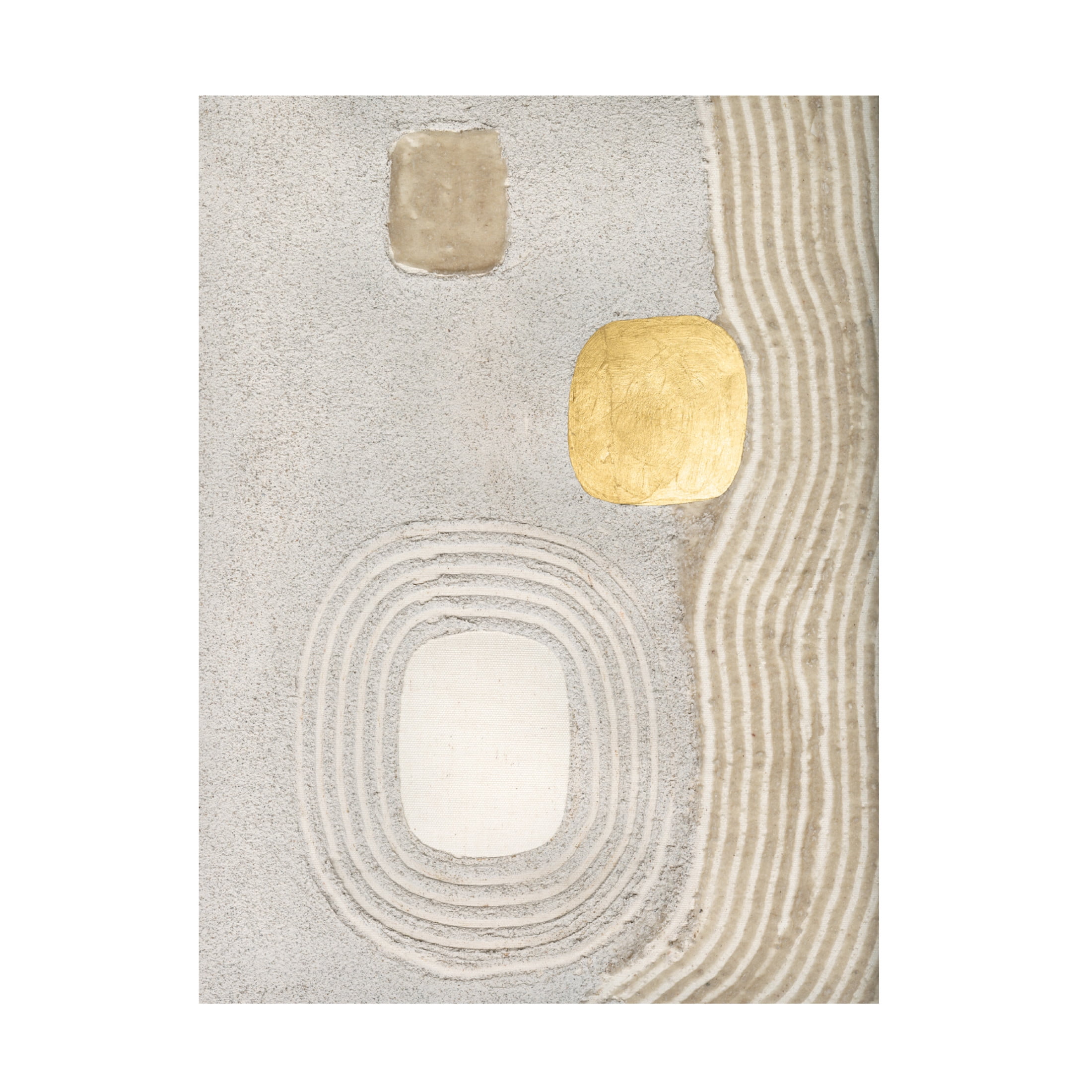 Canvas Wall Art - Vanna Lam 'Golden Ishi II' Wall Art for Living Room, Bedroom, or Office Décor by Trademark Fine Art - 18 x 24 Inches