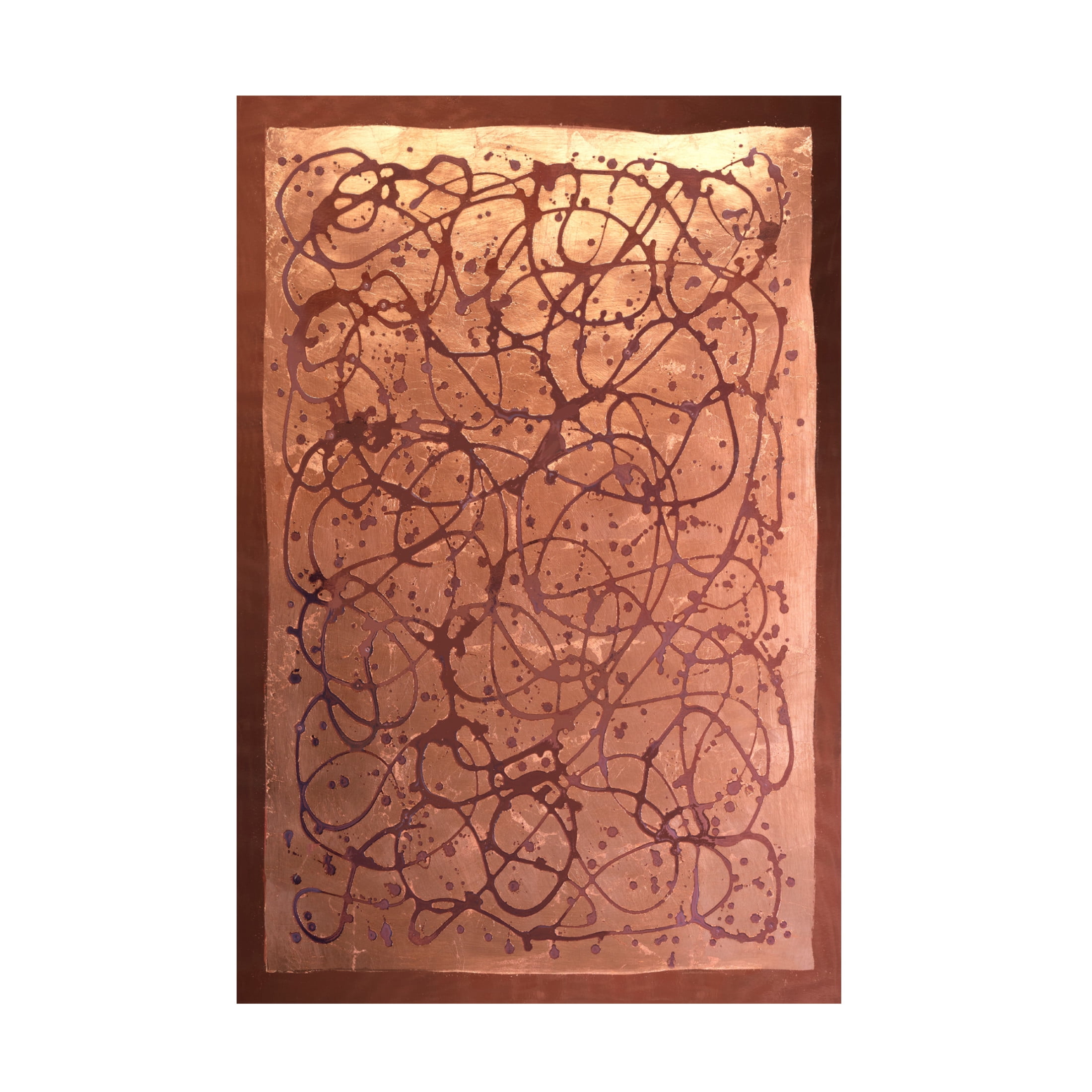 Canvas Wall Art - Vanna Lam 'Graffiti in Copper I' Wall Art for Living Room, Bedroom, or Office Décor by Trademark Fine Art - 22 x 32 Inches