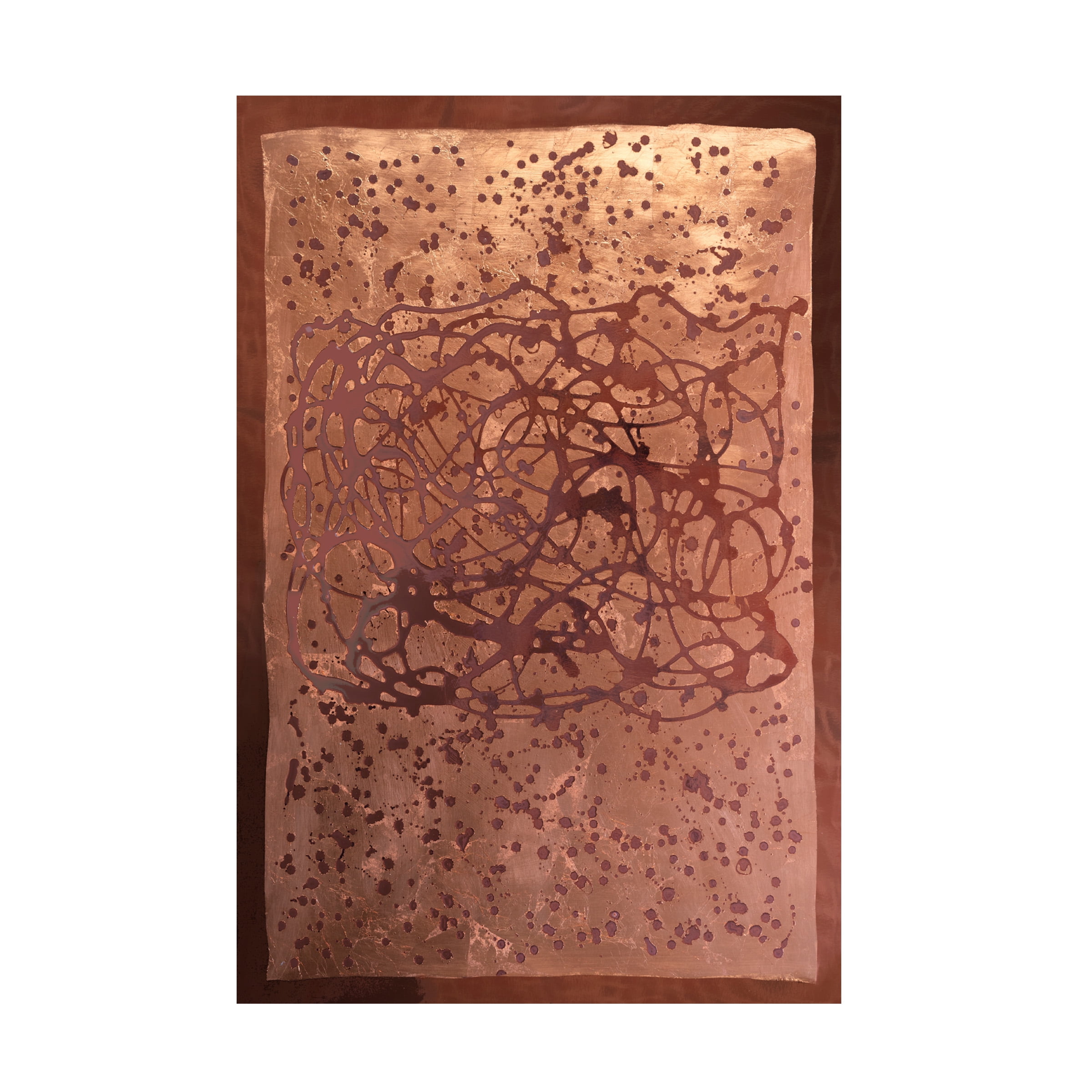 Canvas Wall Art - Vanna Lam 'Graffiti in Copper II' Wall Art for Living Room, Bedroom, or Office Décor by Trademark Fine Art - 22 x 32 Inches - 22x32