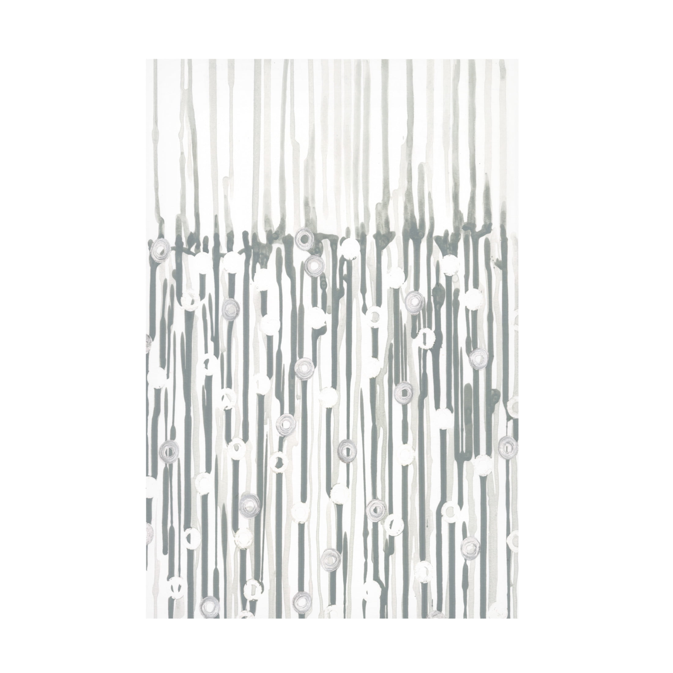 Canvas Wall Art - Vanna Lam 'Silver Rain II' Wall Art for Living Room, Bedroom, or Office Décor by Trademark Fine Art - 12 x 19 Inches