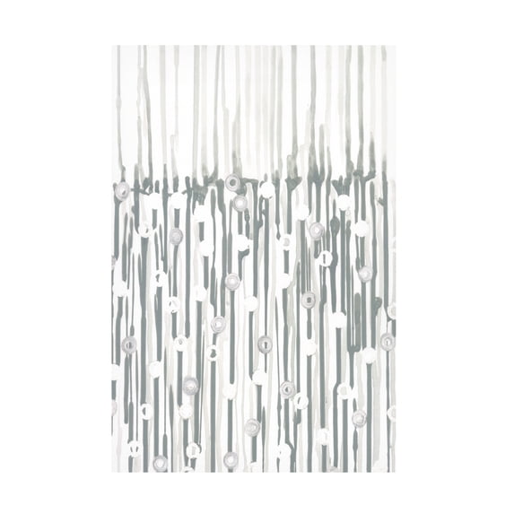 Canvas Wall Art - Vanna Lam 'Silver Rain II' Wall Art for Living Room, Bedroom, or Office Décor by Trademark Fine Art - 16 x 24 Inches