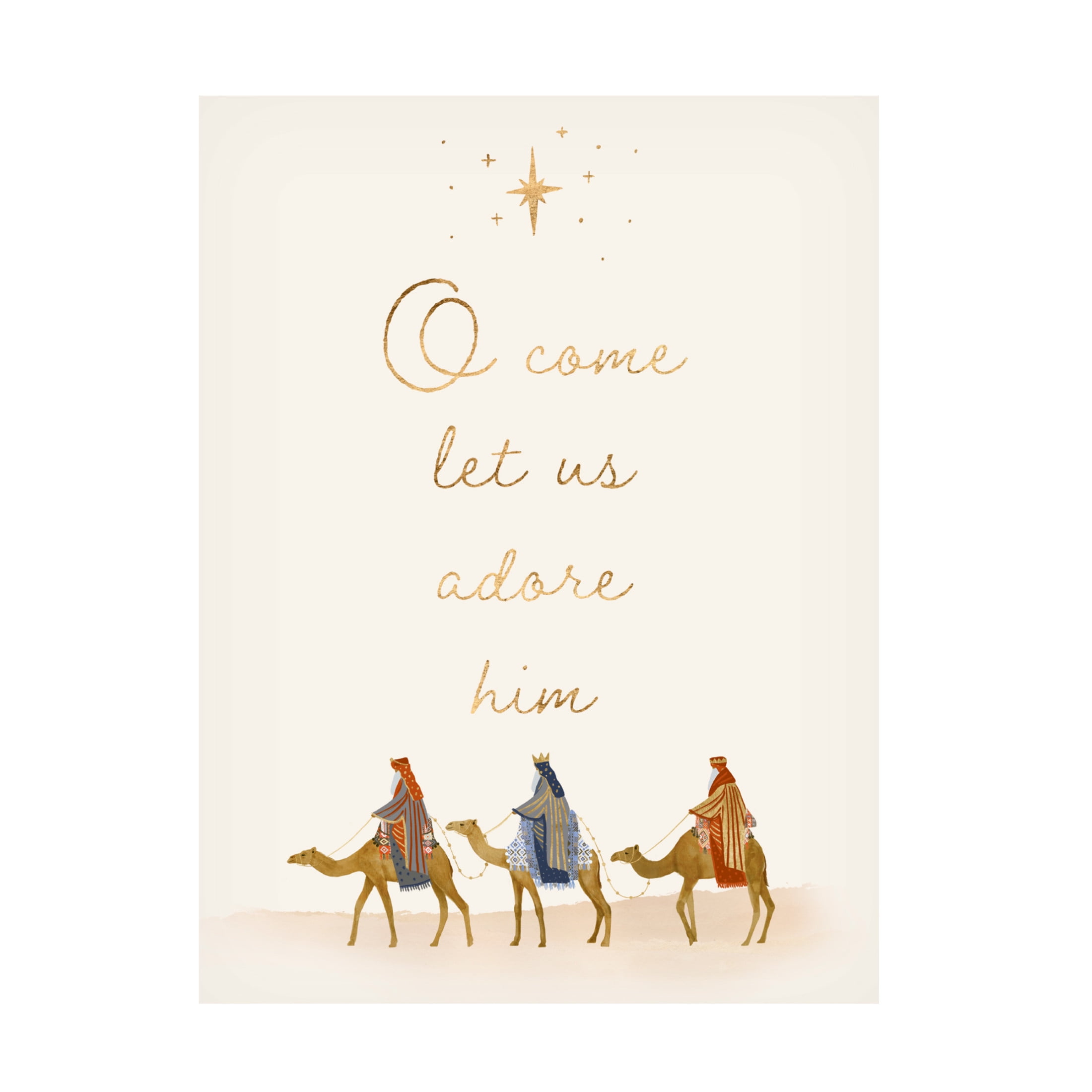 Canvas Wall Art - Victoria Barnes 'Away in a Manger I' Wall Art for Living Room, Bedroom, or Office Décor by Trademark Fine Art - 24 x 32 Inches