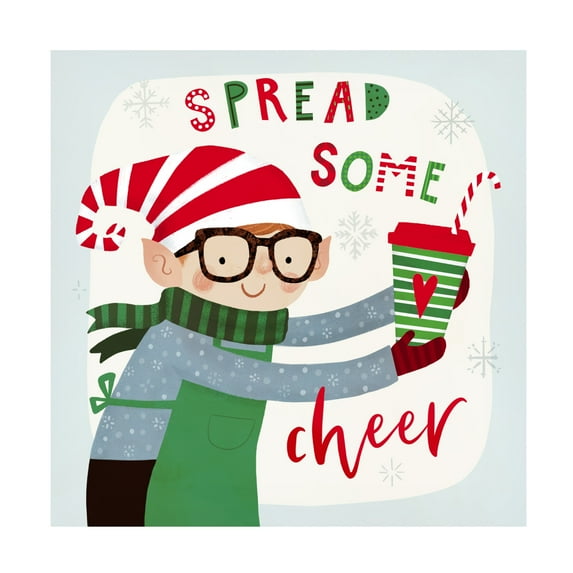 Canvas Wall Art - Victoria Borges 'Santas Foodtruck II' Wall Art for Living Room, Bedroom, or Office Décor by Trademark Fine Art - 14 x 14 Inches