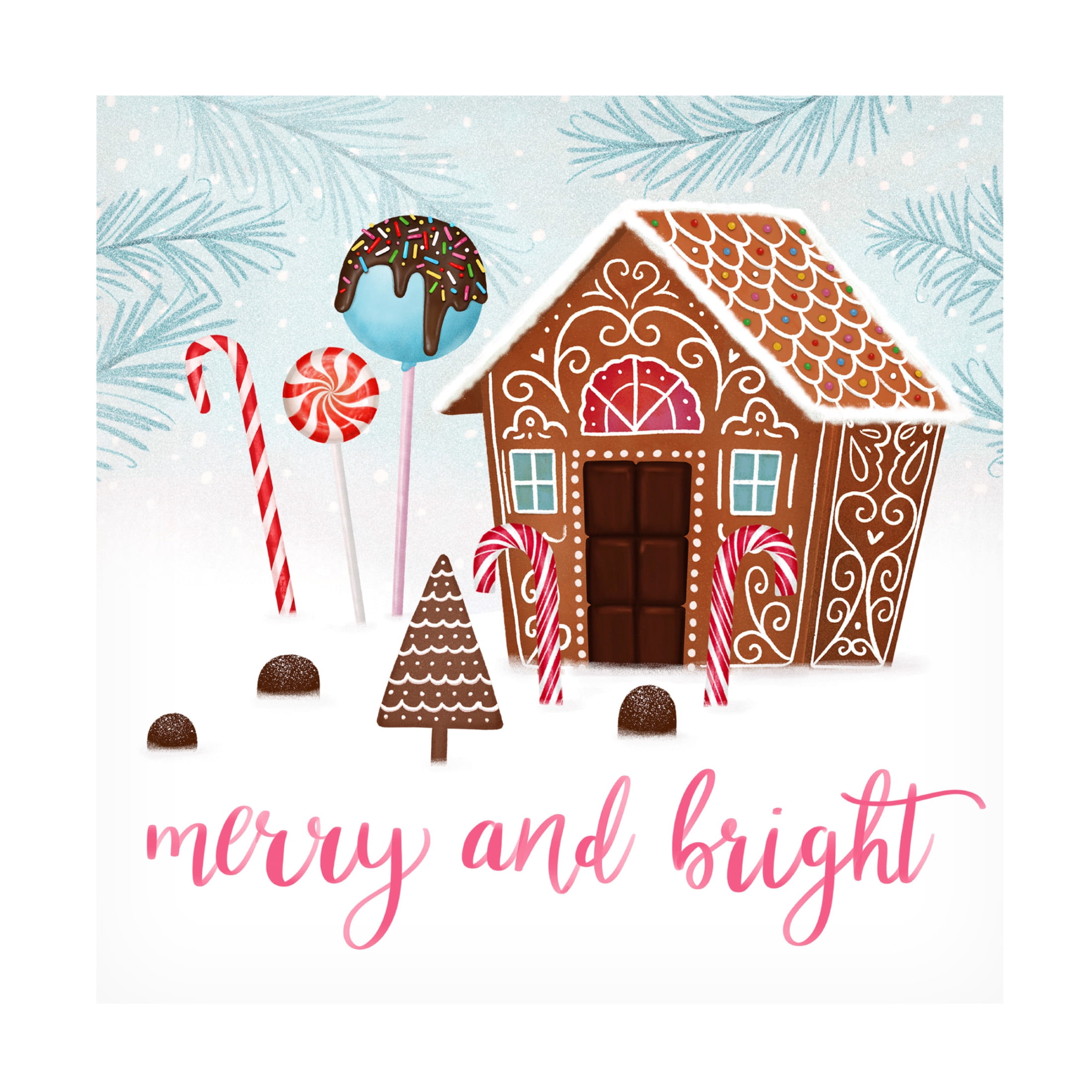 Canvas Wall Art - Victoria Borges 'Sweet Holidays II' Wall Art for Living Room, Bedroom, or Office Décor by Trademark Fine Art - 14 x 14 Inches