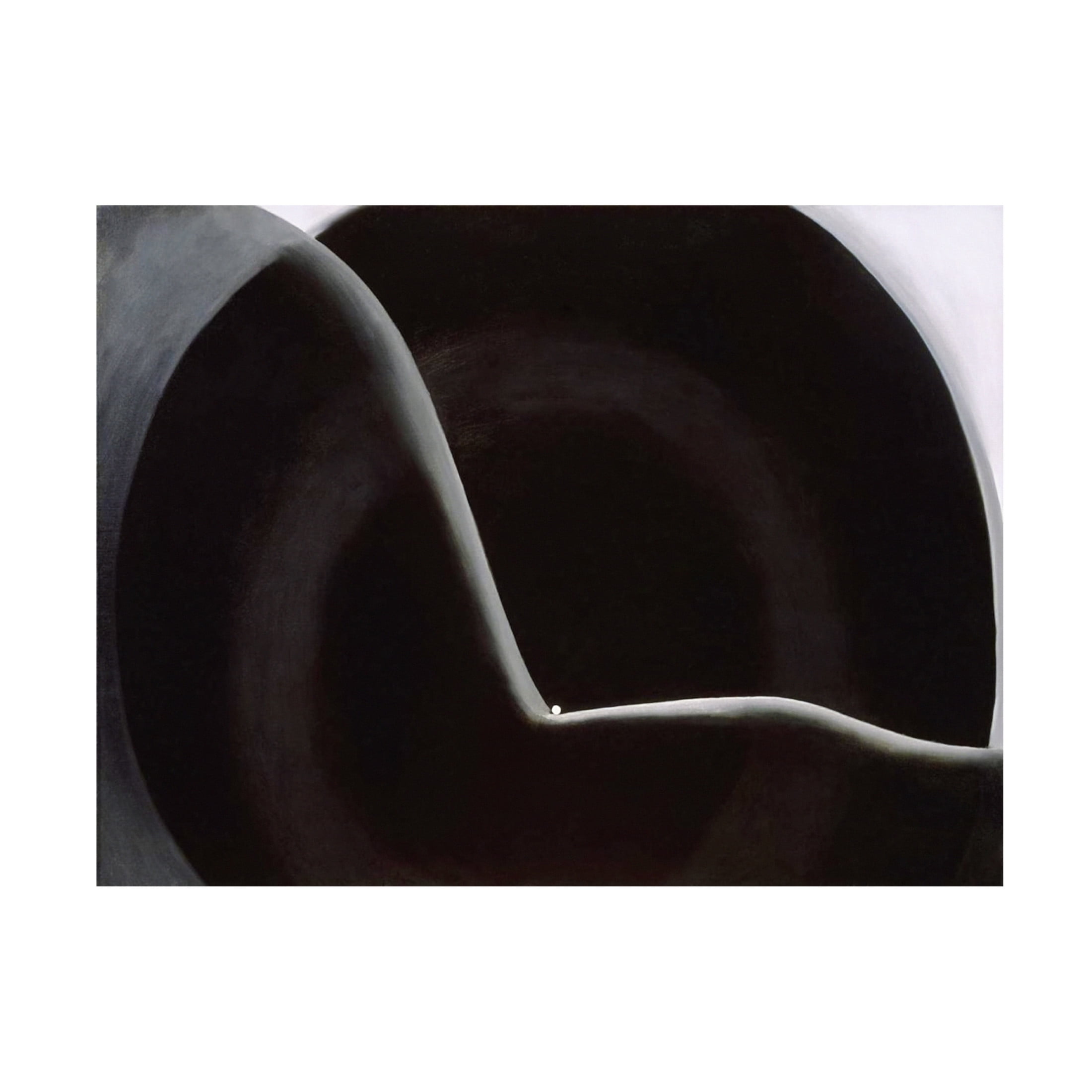 Canvas Wall Art - Vintage Apple Collection 'Okeefe Black Abstraction' Wall Art for Living Room, Bedroom, or Office Décor by Trademark Fine Art - 47 x 35 Inches