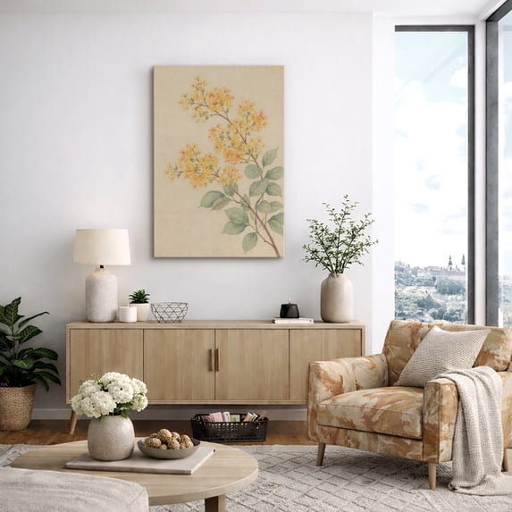 Canvas Wall Art Vintage Floral Botanical Print for Living Room Decoration - 32x48