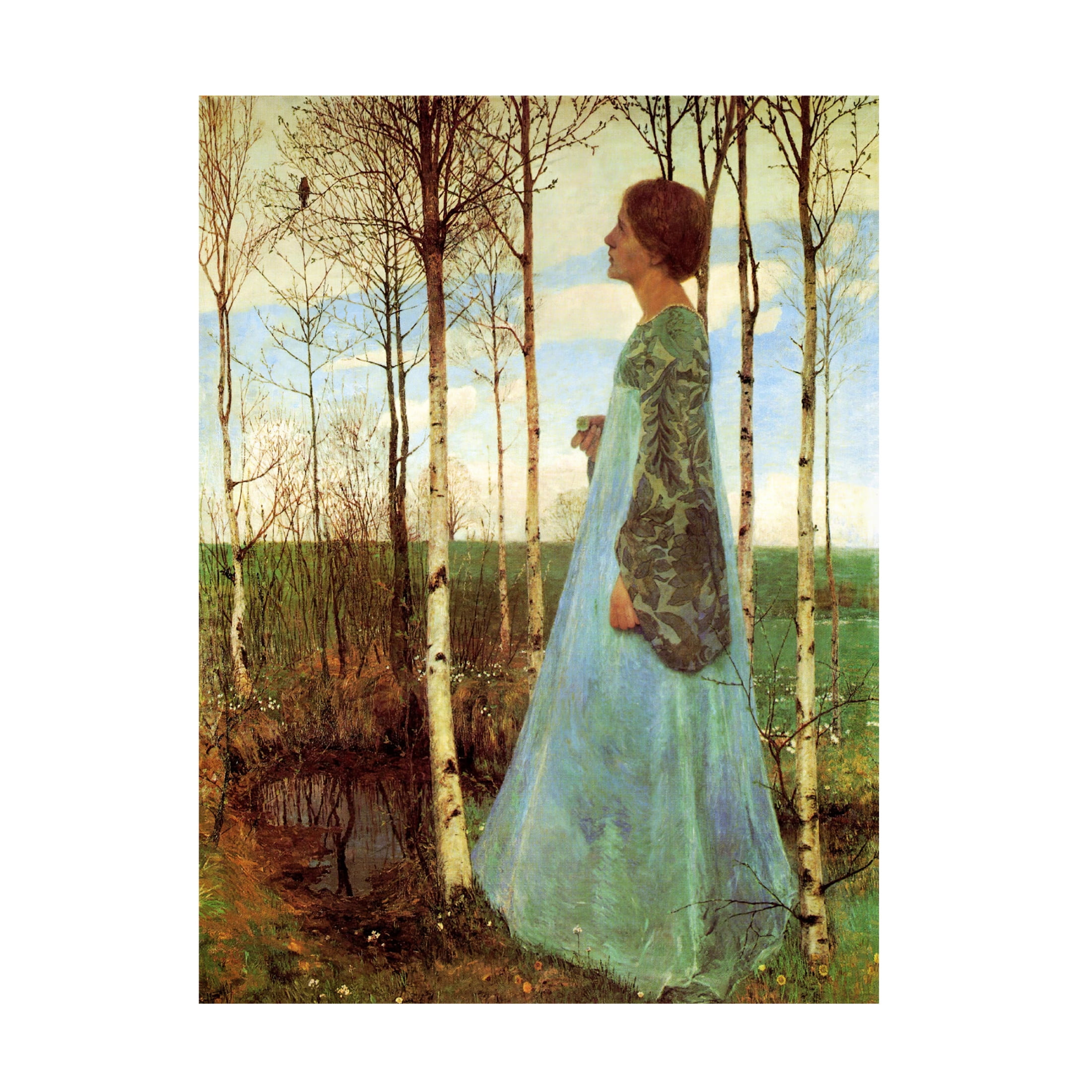 Canvas Wall Art - Vintage Lavoie 'Portrait von Martha Vogeler Heinrich Vogeler Fruhling 1897' Wall Art for Living Room, Bedroom, or Office Décor by Trademark Fine Art - 35 x 47 Inches