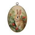thumbnail image 1 of Canvas Wall Art Vintage Rabbit Cute Bunny Textured Rustic Animal Botanical Cottagecore Rabbit Oval Framed Canvas Prints Vintage Wall Hanging Decor for Home Decorations 8.6"x11.4", 1 of 7