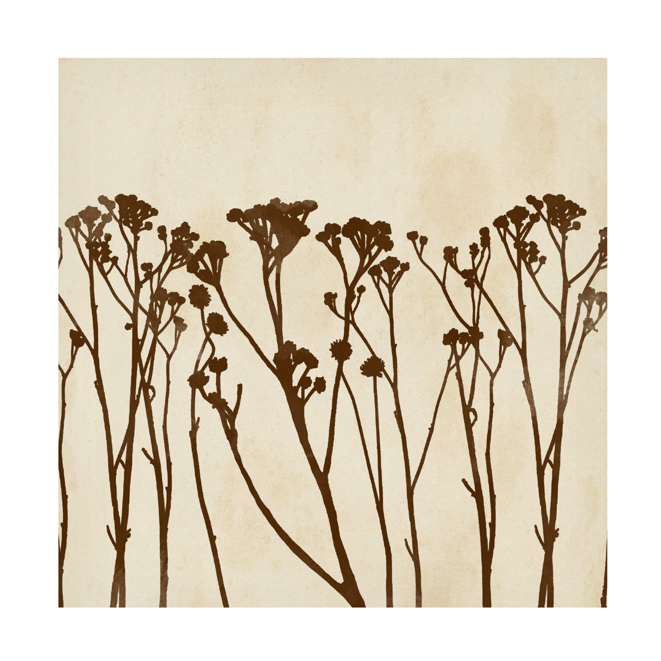 Canvas Wall Art - Vision Studio 'Garden Silhouette LIneup I' Wall Art for Living Room, Bedroom, or Office Décor by Trademark Fine Art - 24 x 24 Inches