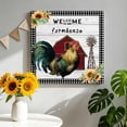 thumbnail image 1 of Canvas Wall Art Welcome To Our Farmhouse Canvas Art Print Barn Chicken Sunflower Wood Grain Pictures Wall Decor for Living Room Bedroom Artwork Decorations Stretched Framed Ready to Hang 10"x10", 1 of 9