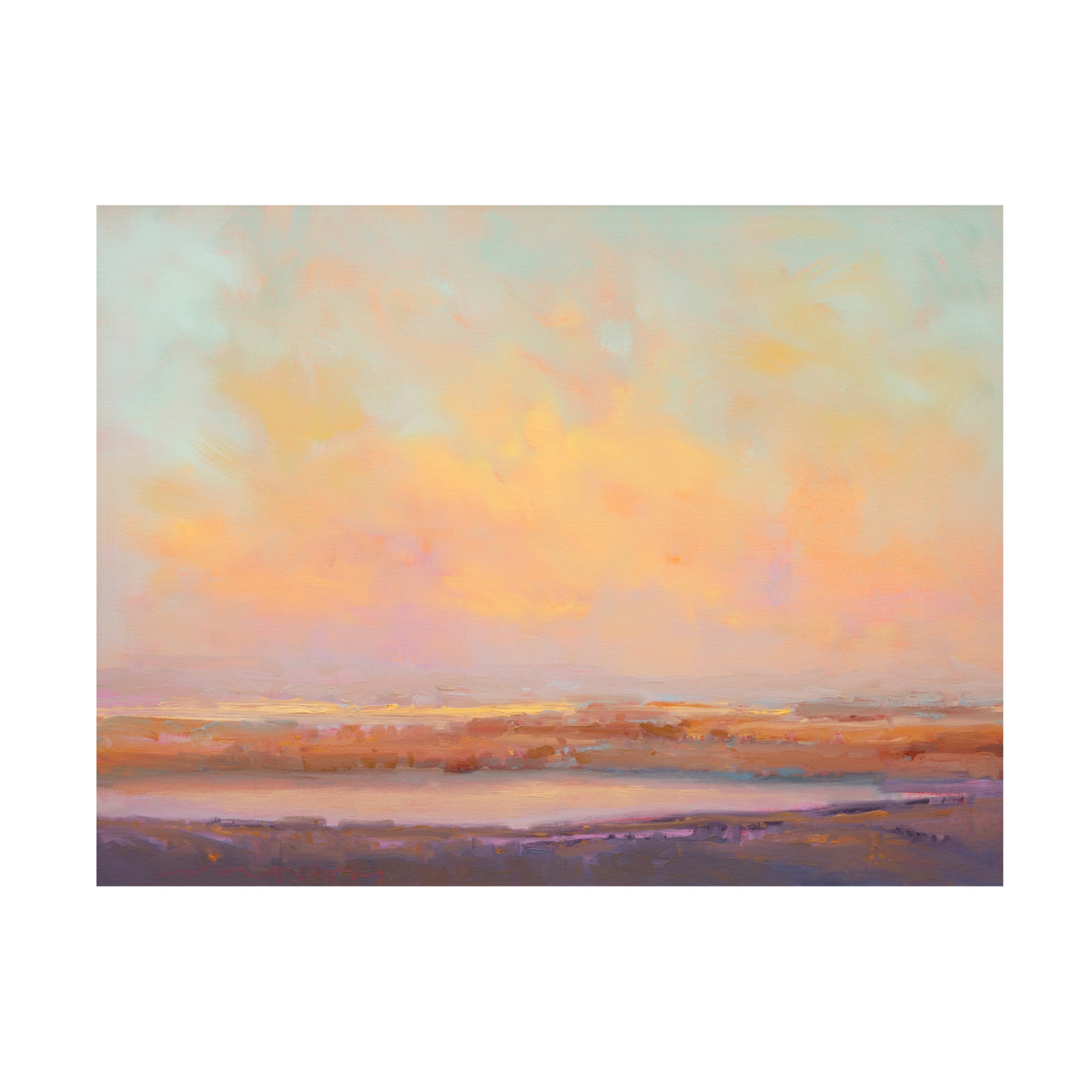 Canvas Wall Art - William McCarthy 'Day Settles 2' Wall Art for Living Room, Bedroom, or Office Décor by Trademark Fine Art - 47 x 35 Inches