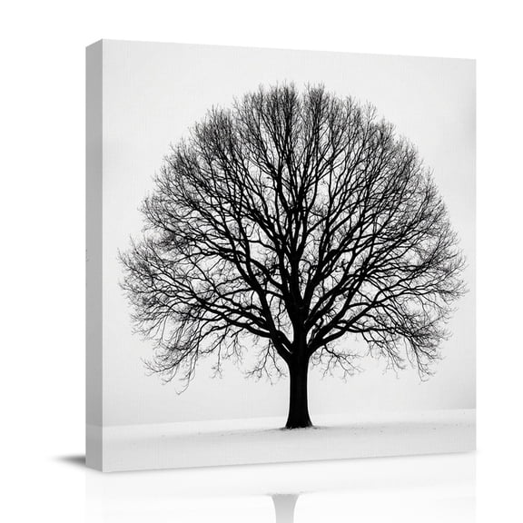 Canvas Wall Art, Withered Tree Framed Canvas Prints for Bathroom Desk, Vintage Branch Natural Plant Modern Simple Small Gallery Wrapped Wall Decor for Home Office, Gifts, 8"x8" Ship Next Day