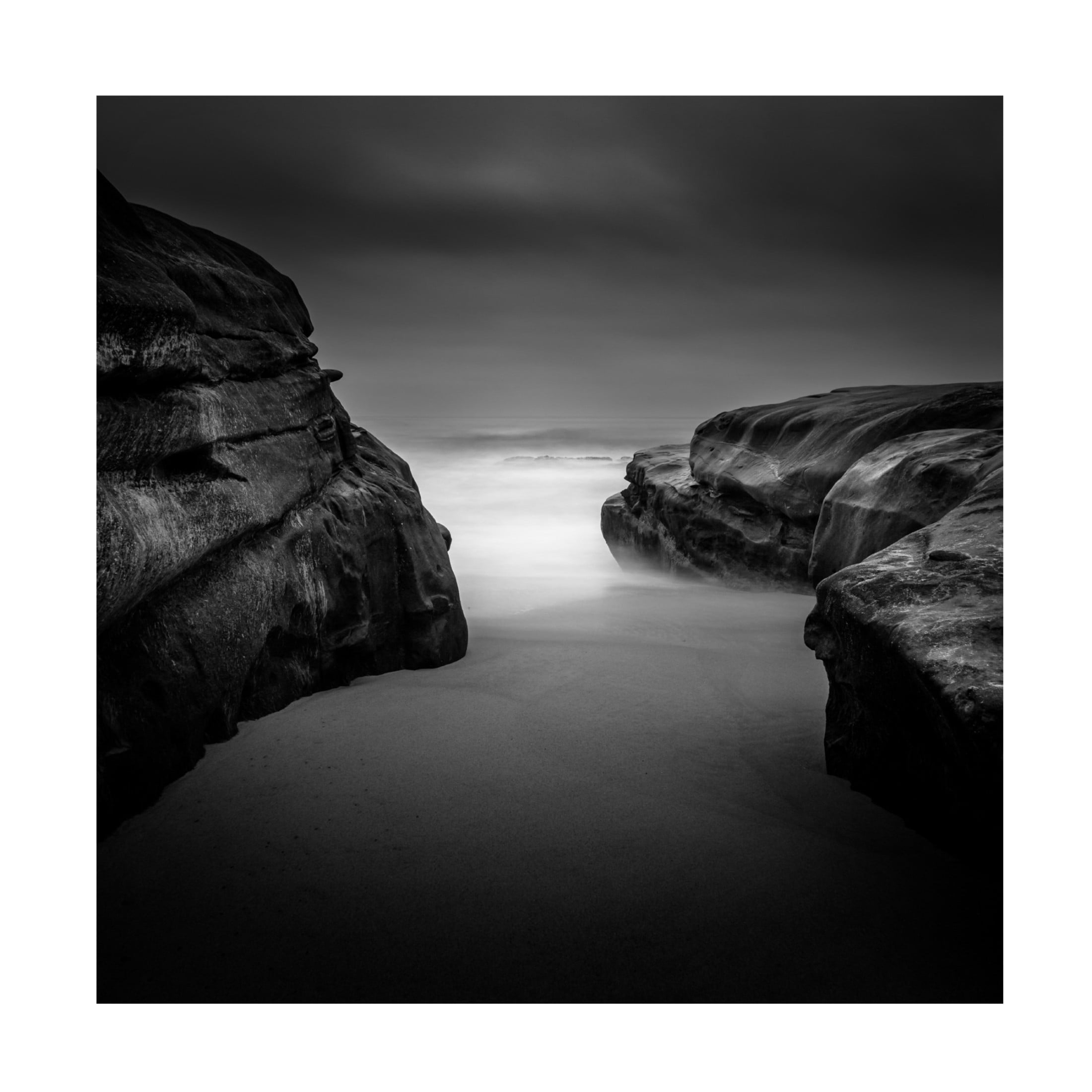 Canvas Wall Art - Yi Fan 'Gateway To The Sea' Wall Art for Living Room, Bedroom, or Office Décor by Trademark Fine Art - 18 x 18 Inches