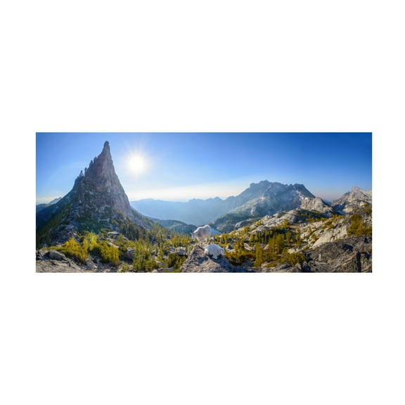 Canvas Wall Art - Yumian Deng 'Enchantment: Prusik Pass Panorama' Wall Art for Living Room, Bedroom, or Office D?cor by Trademark Fine Art - 19 x 8 Inches