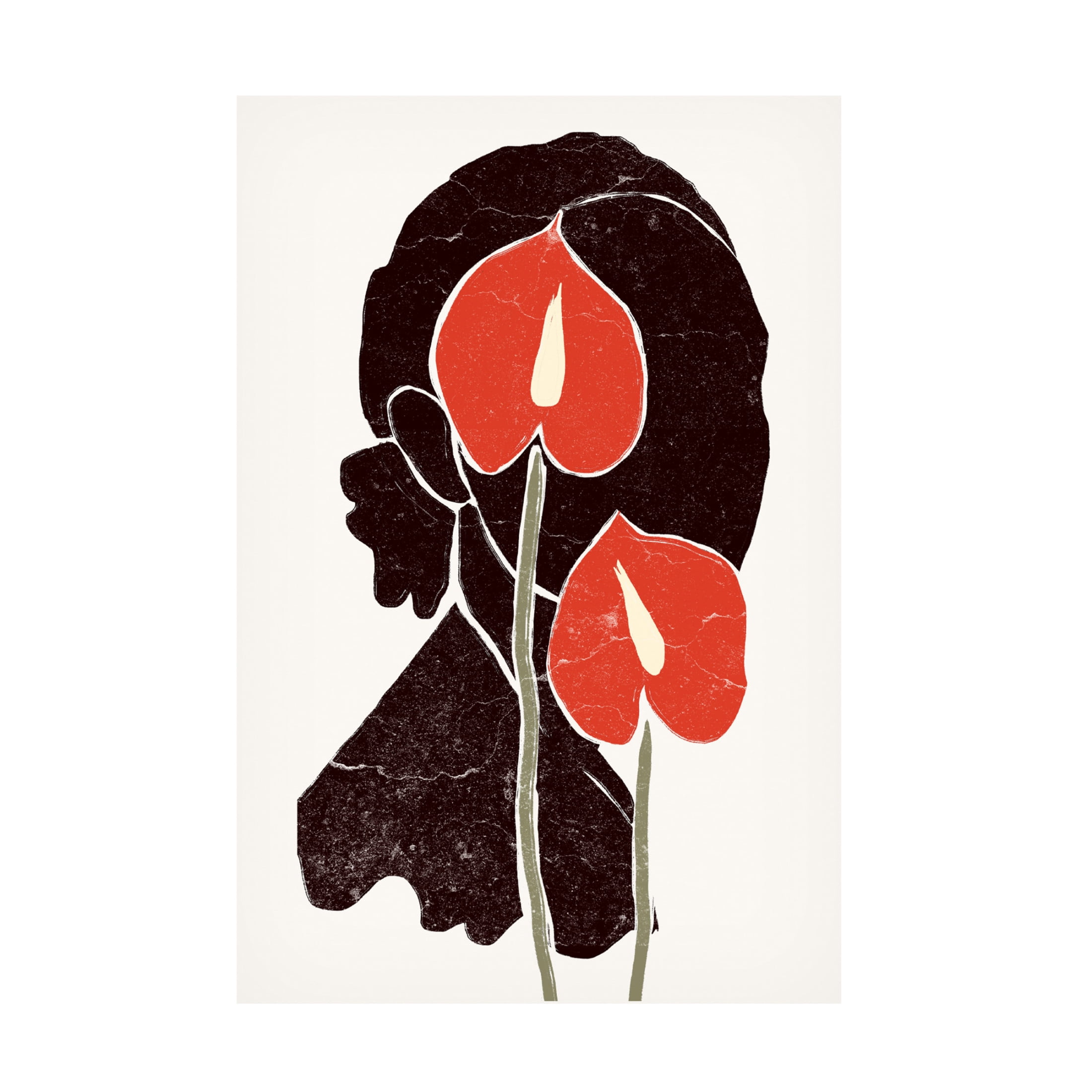 Canvas Wall Art - Yuyu Pont 'Anthurium' Wall Art for Living Room, Bedroom, or Office Décor by Trademark Fine Art - 30 x 47 Inches